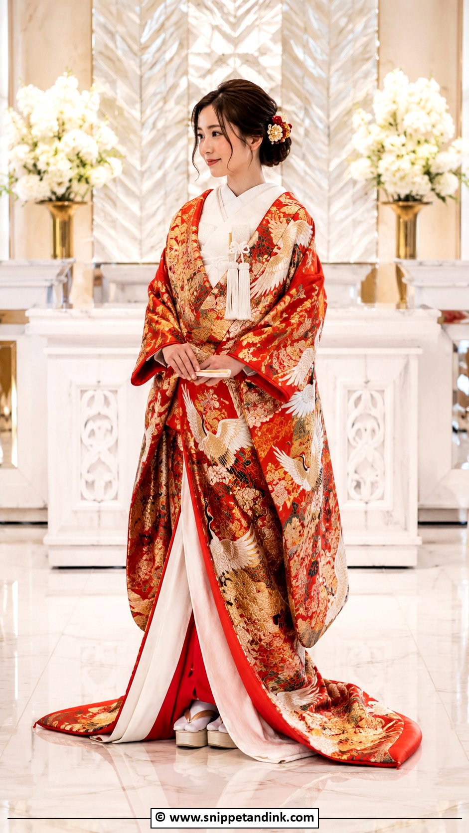 Traditional Japanese Uchikake Wedding Dress - Snippet and Ink - 35 Traditional Wedding Dress Ideas