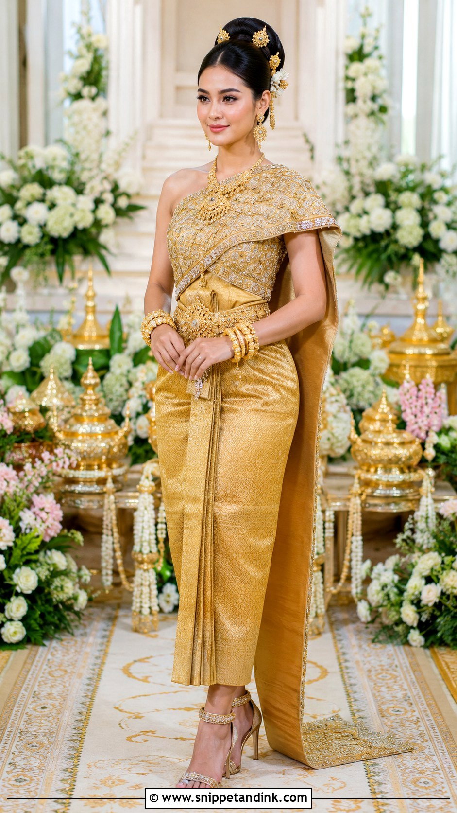 Traditional Khmer Bridal Dress - Snippet and Ink - 25 Khmer Wedding Dress Ideas