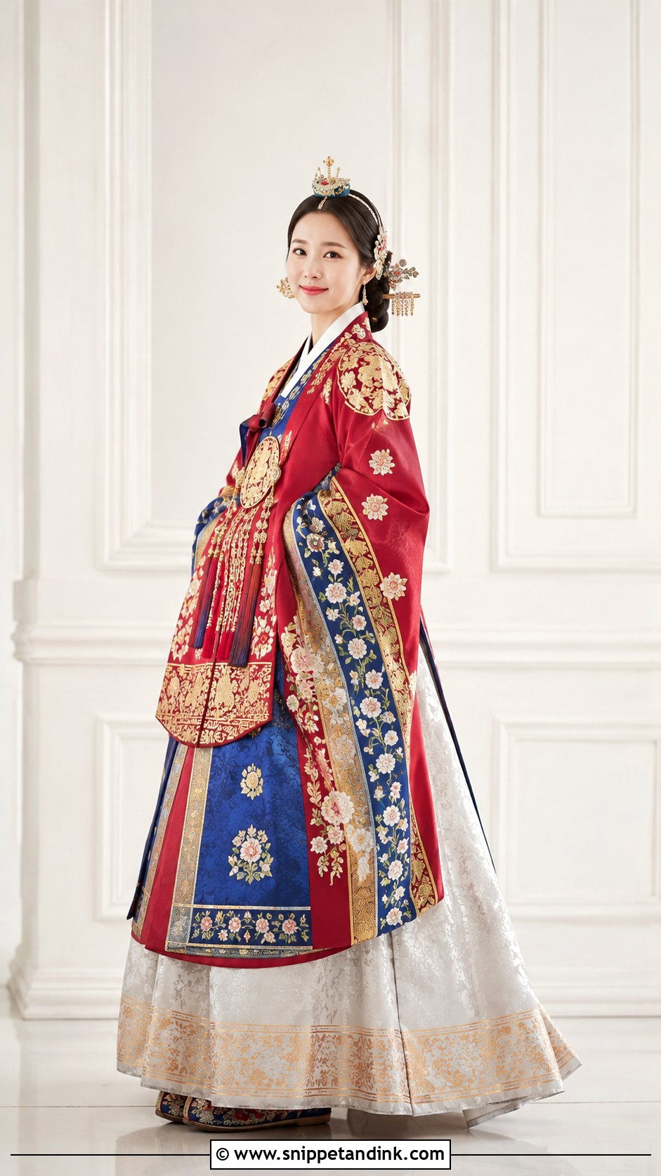 Traditional Korean Wedding Gown With Hwarot - Snippet and Ink - 25 Korean Wedding Gown Ideas