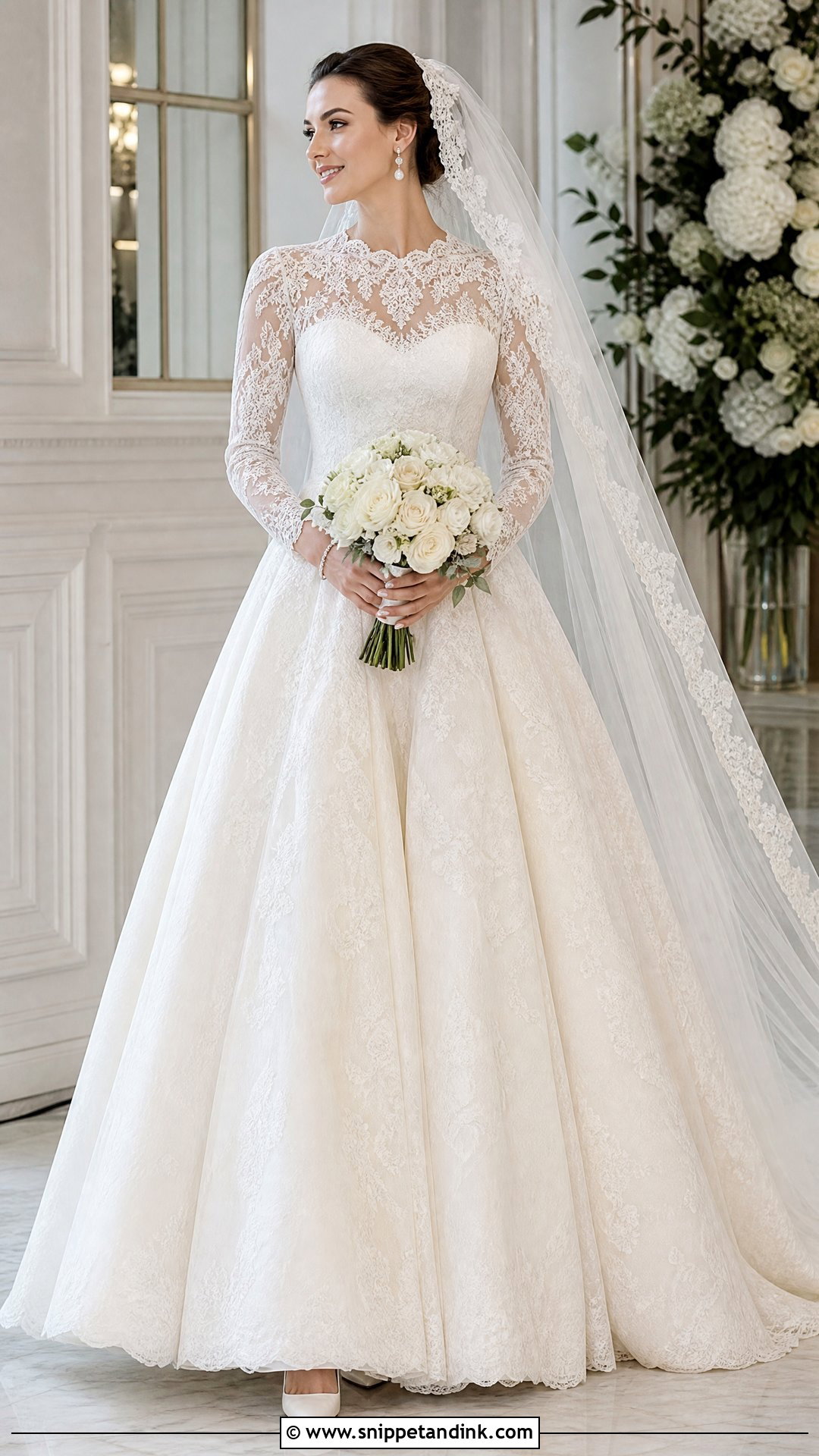 Traditional Lace Ball Gown - Snippet and Ink - 20 Traditional Wedding Dress for Bride Ideas