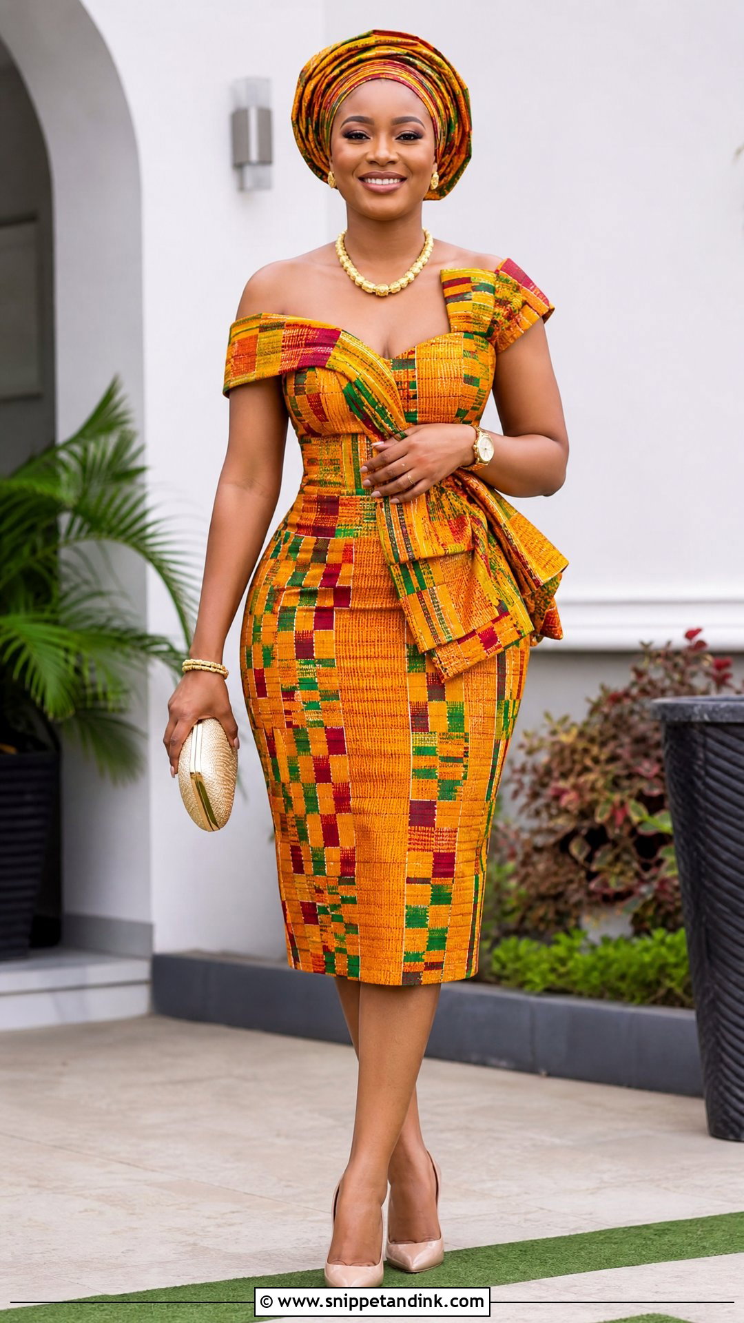 Traditional Marriage Kente Dress Outfit - Snippet and Ink - 25 Traditional Marriage Outfit for Women Ideas