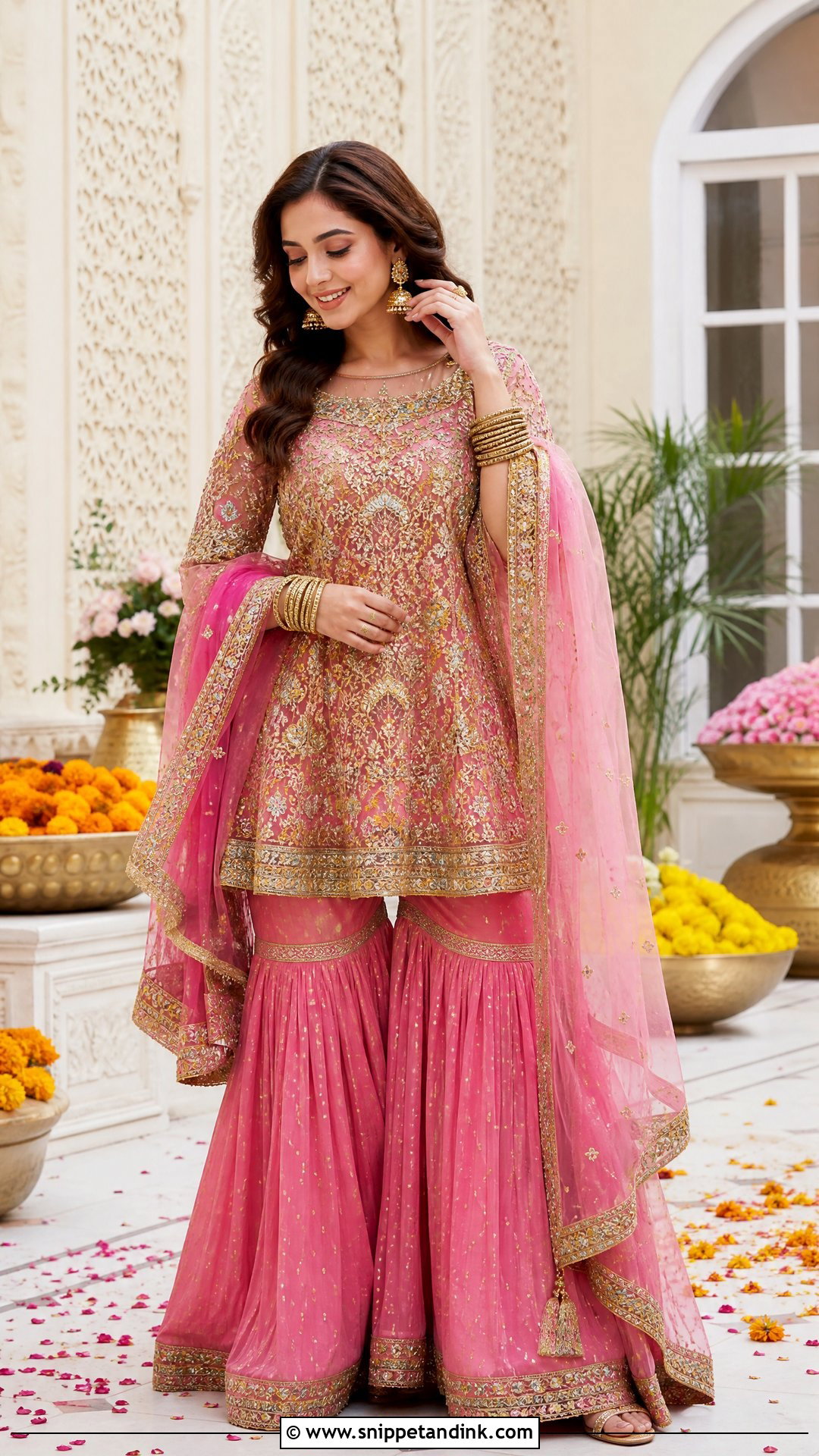 Traditional Marriage Sharara Suit Outfit - Snippet and Ink - 25 Traditional Marriage Outfit for Women Ideas