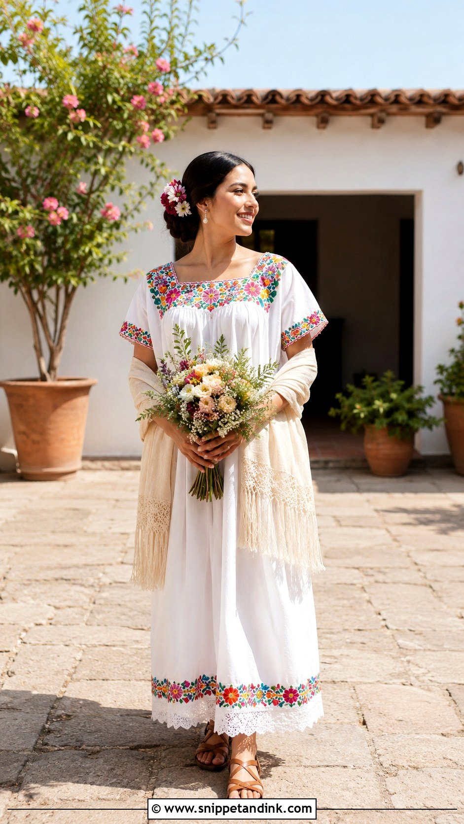 Traditional Mexican Huipil Wedding Dress - Snippet and Ink - 25 Traditional Mexican Wedding Dress Ideas