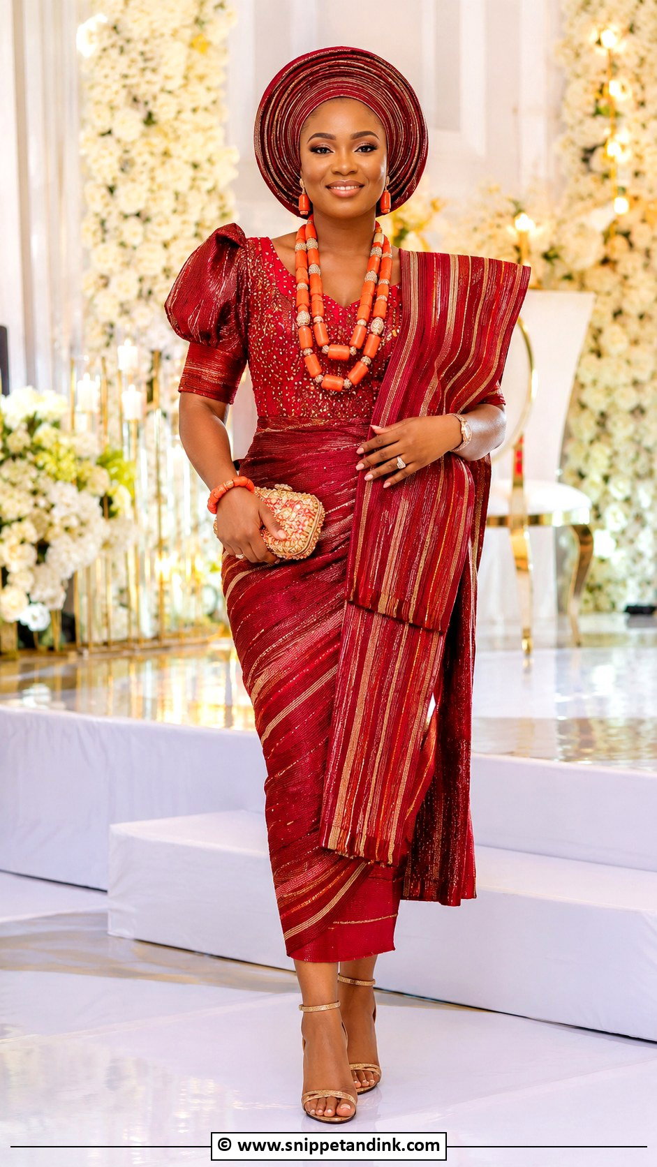 Traditional Nigerian Bridal Wrapper Dress - Snippet and Ink - 35 Traditional Wedding Dress Ideas