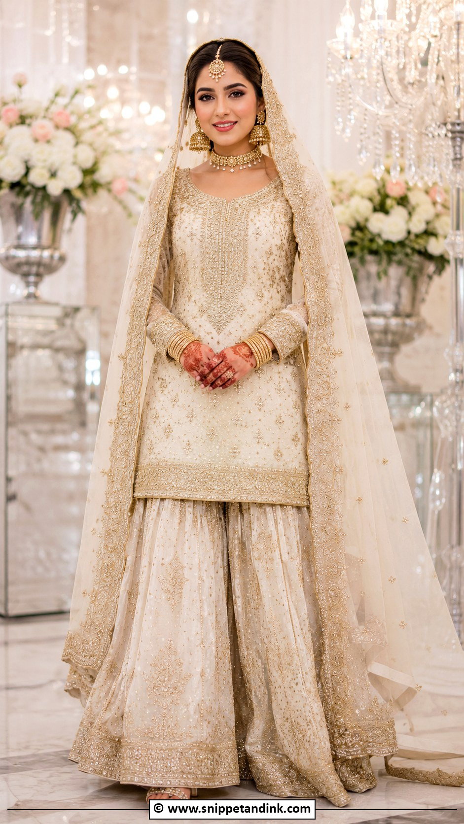 Traditional Pakistani Bridal Sharara Dress - Snippet and Ink - 35 Traditional Wedding Dress Ideas