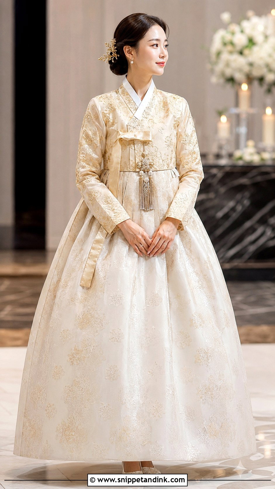 Traditional Red And Green Hanbok Wedding Dress - Snippet and Ink - 20 Korean Style Wedding Dresses