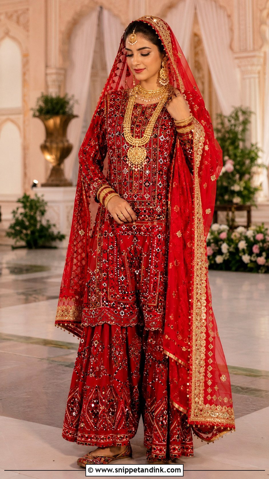 Traditional Red Balochi Bridal Dress - Snippet and Ink - 20 Balochi Bridal Dress Ideas