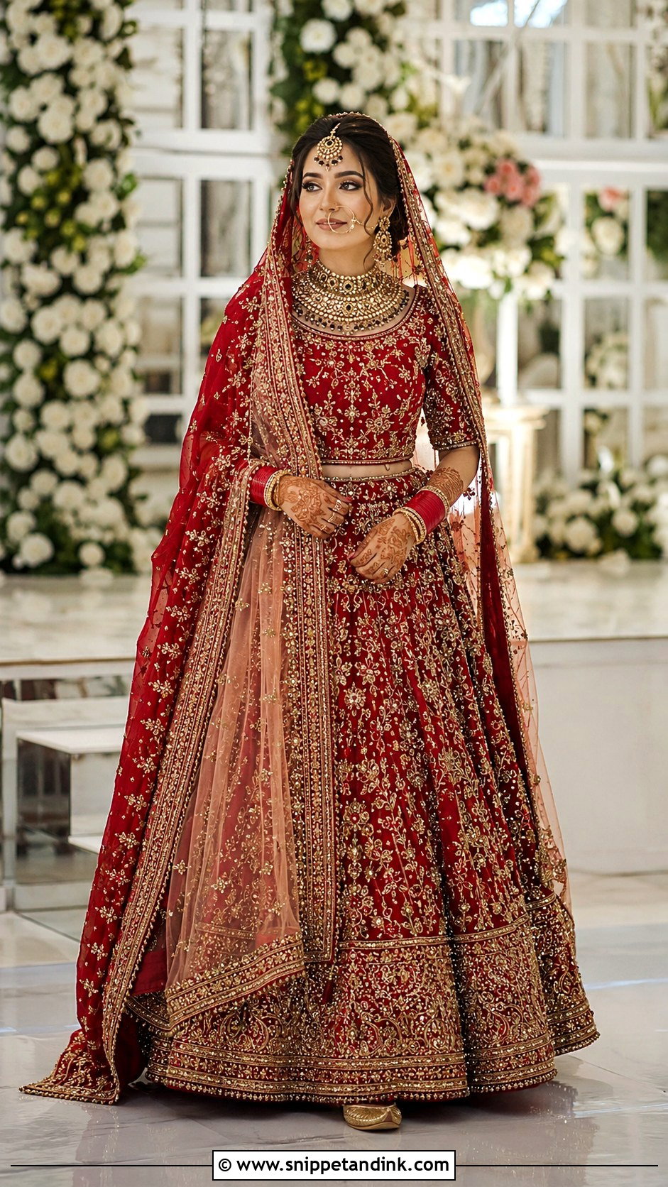 Traditional Red Barat Bridal Lehenga - Snippet and Ink - 20 Barat Bridal Dress Ideas