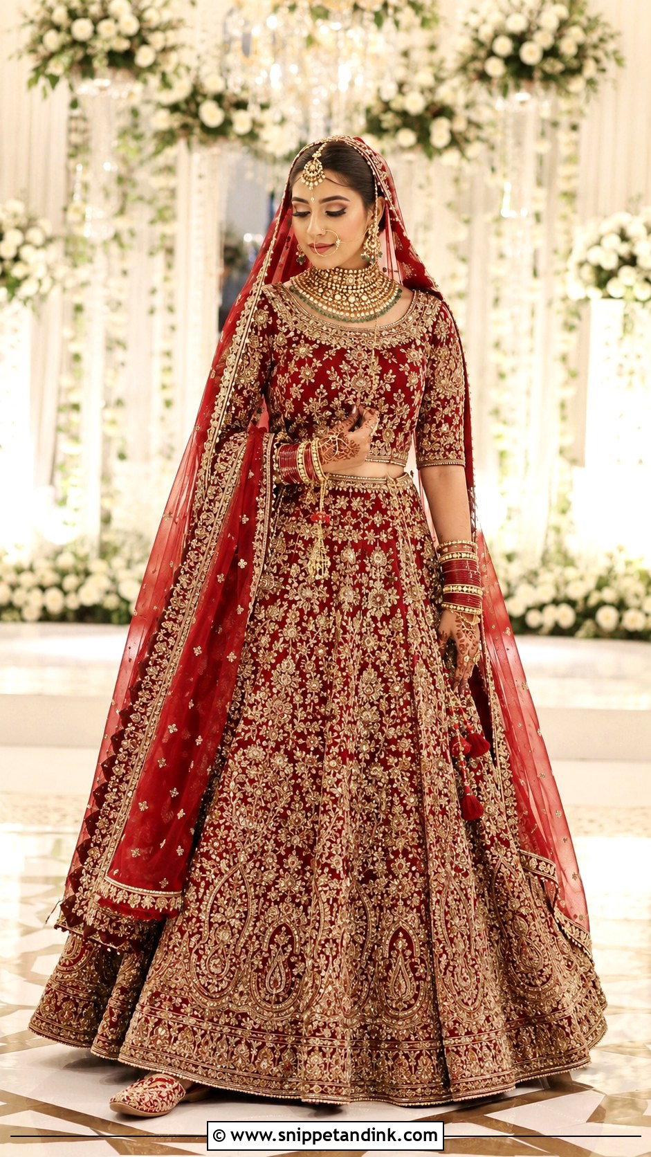 Traditional Red Lehenga Choli Barat Dress - Snippet and Ink - 20 Barat Dress for Bride Ideas