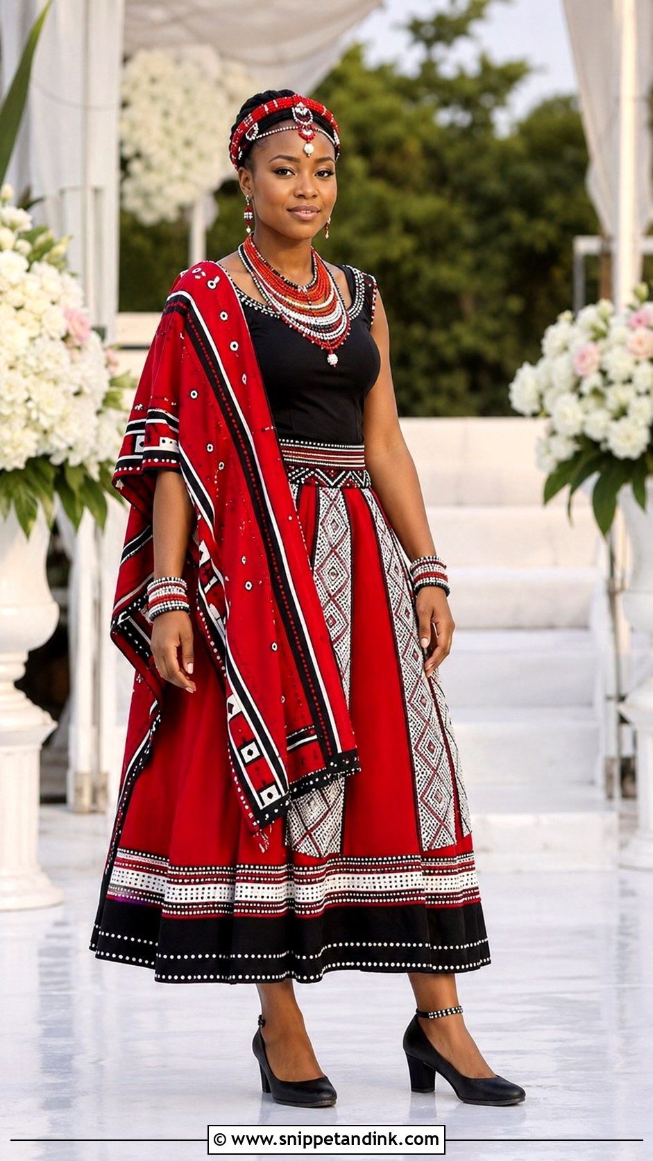 Traditional Red Swati Wedding Dress - Snippet and Ink - 20 Swati Wedding Dresses