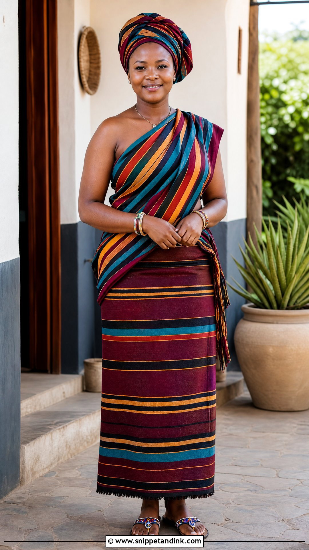 Traditional Tshivenda wenda Wrap Outfit - Snippet and Ink - 20 Tshivenda Traditional Attire Ideas