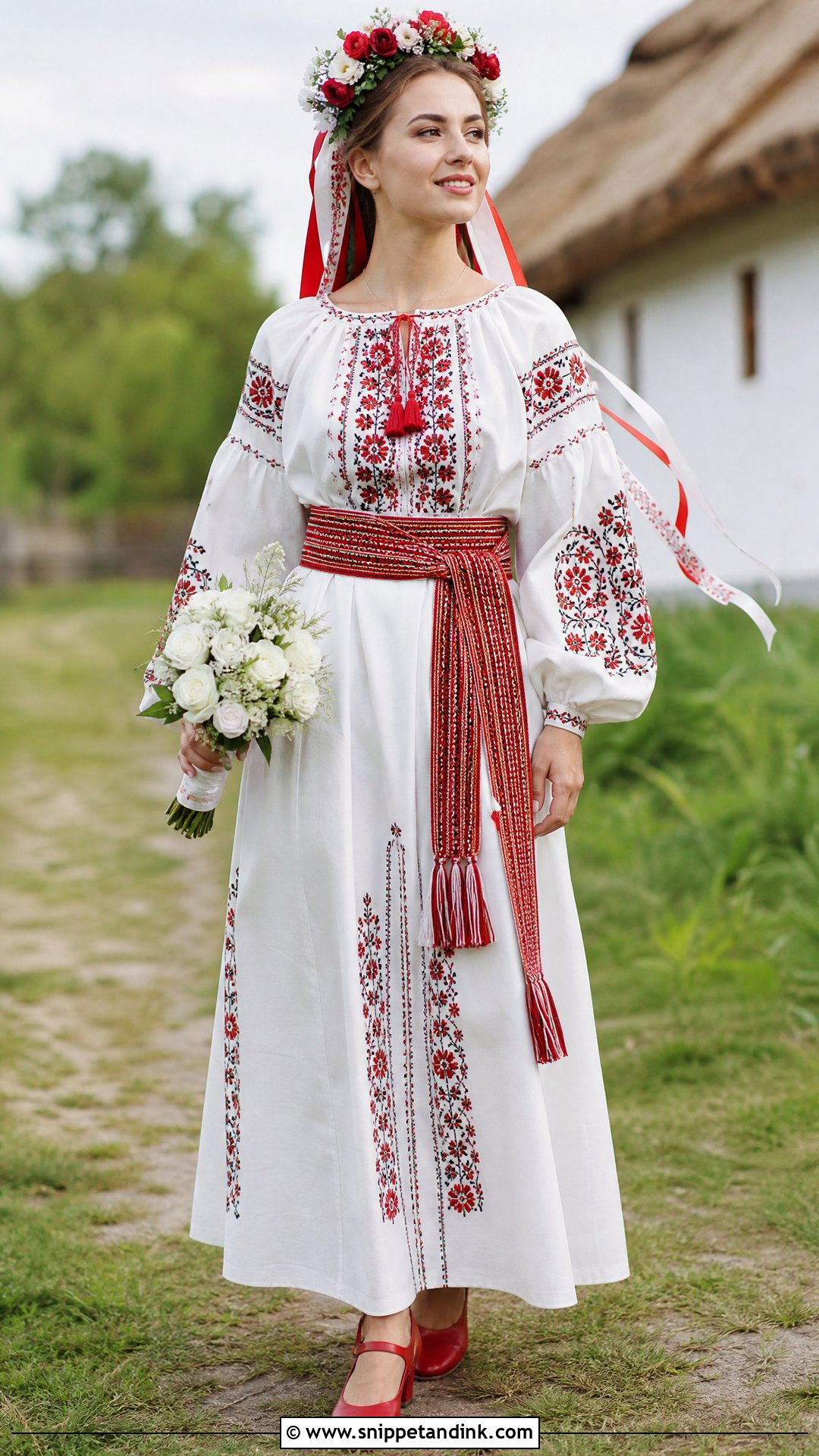 Traditional Vyshyvanka Ukrainian Wedding Dress - Snippet and Ink - 20 Ukrainian Wedding Dress Ideas