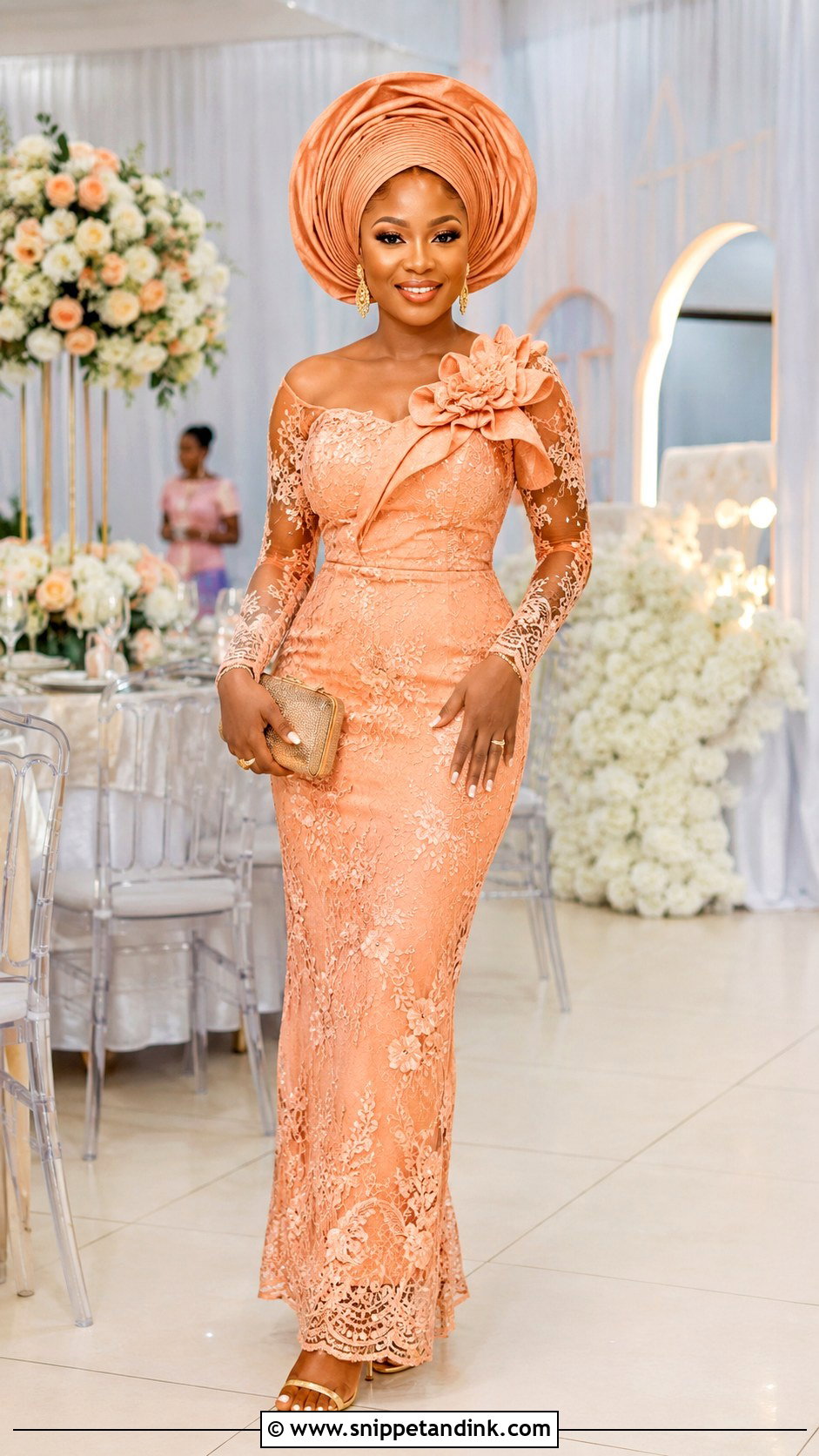 Traditional Wedding Outfit With Gele - Snippet and Ink - 25 Nigeria Traditional Wedding Outfit Ideas