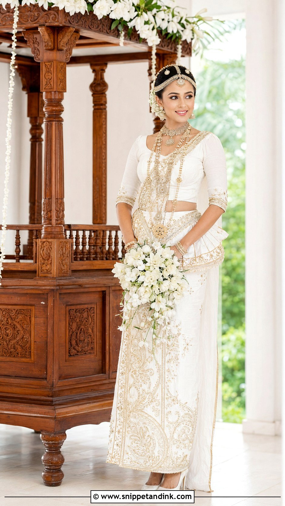 Traditional White Kandyan Bride - Snippet and Ink - 20 Kandian Bride Sri Lanka Ideas