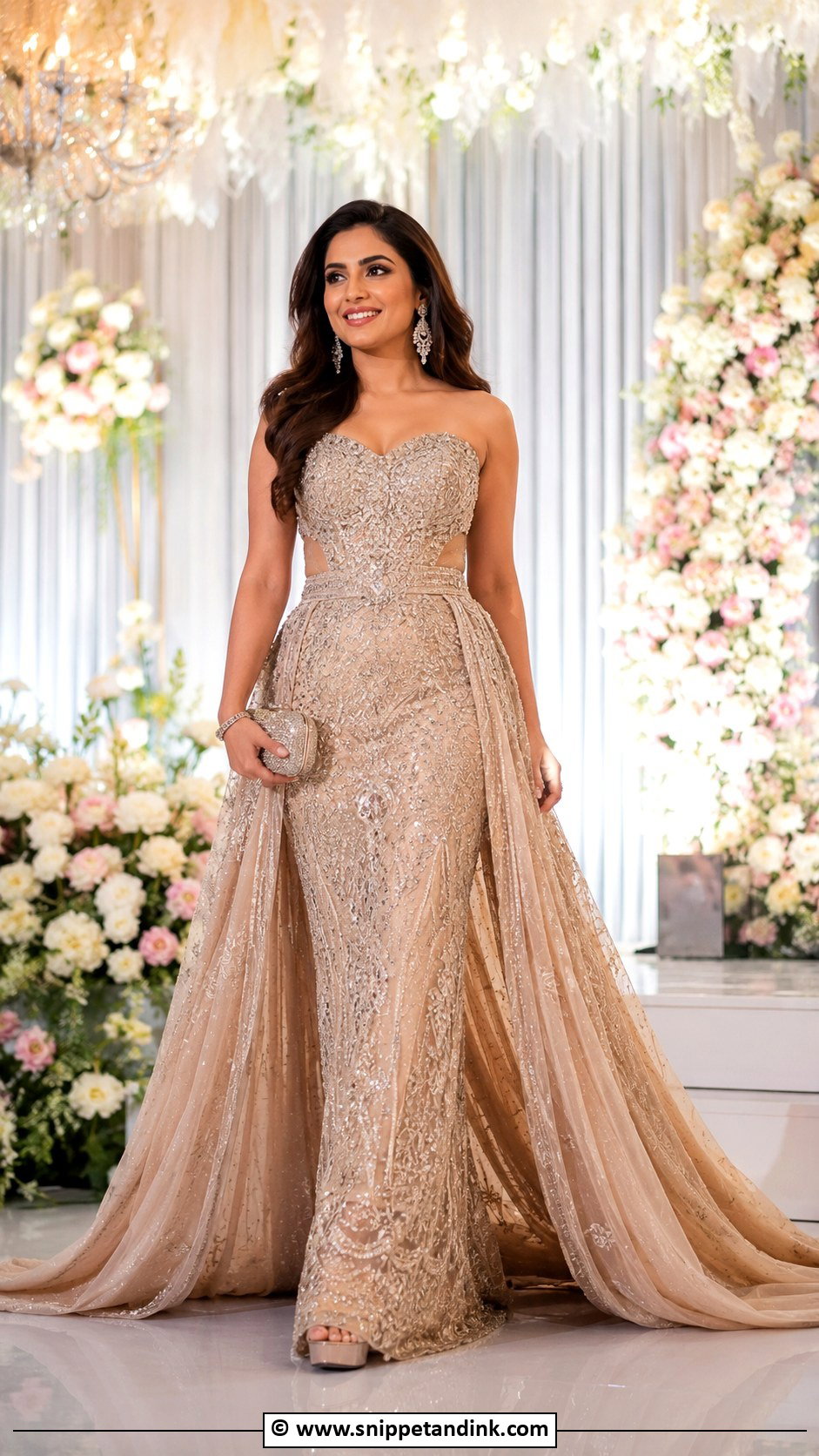 Trail Reception Gown - Snippet and Ink - 25 Indian Receptions Bridal Gowns