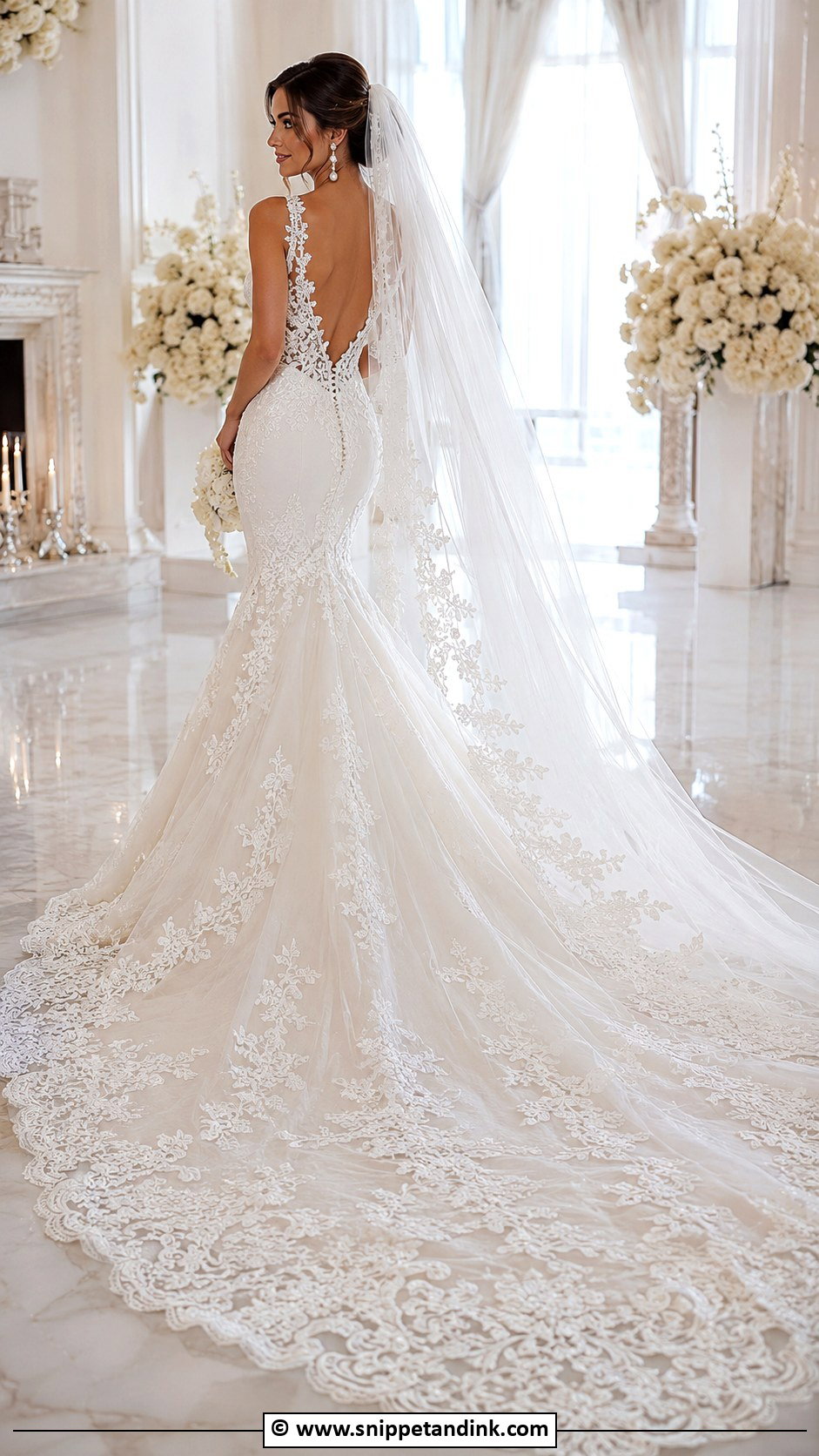 Train Mermaid Wedding Dress - Snippet and Ink - 25 Elegant Mermaid Wedding Dress Ideas