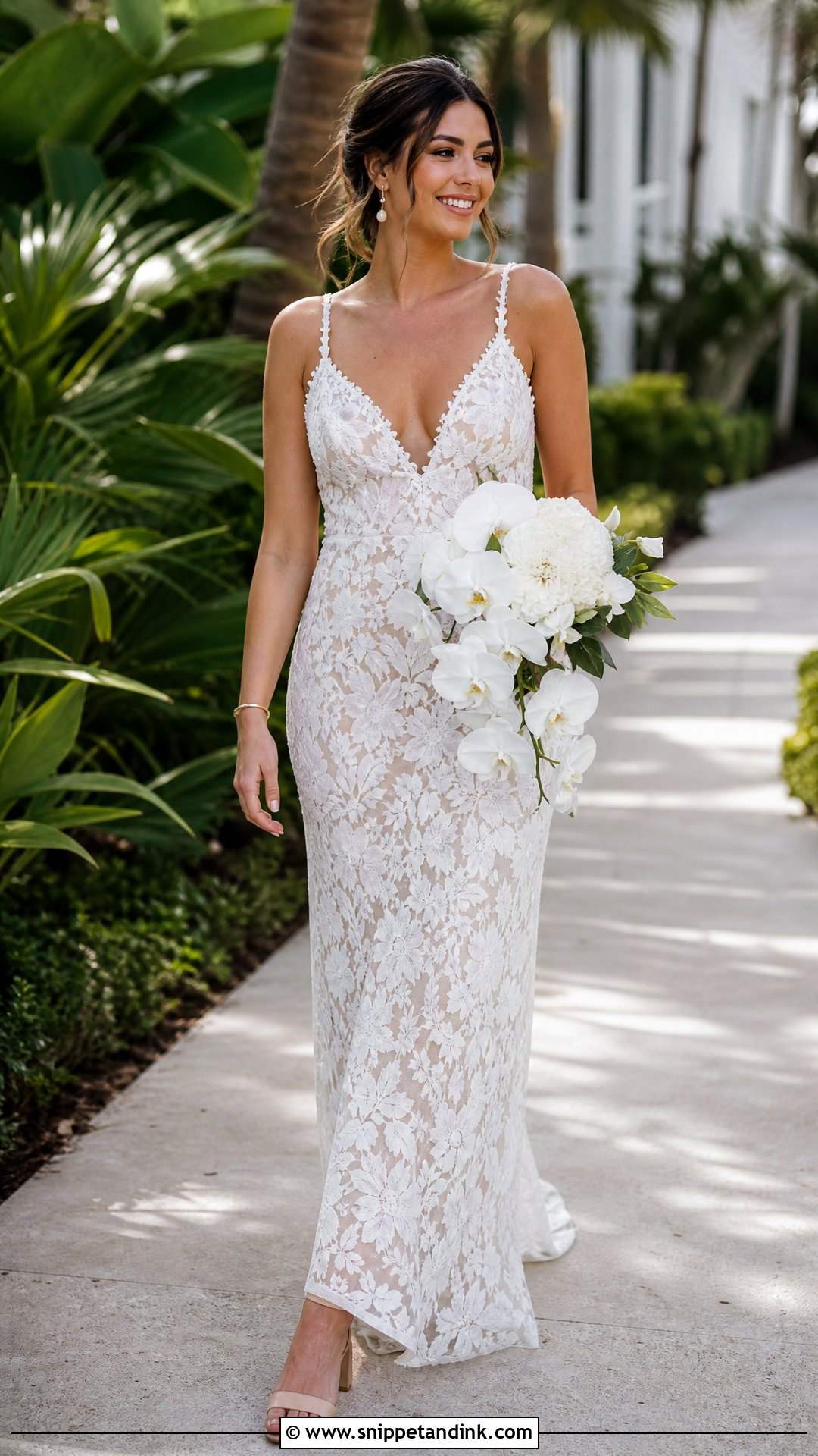 Tropical Lace Wedding Dress - Snippet and Ink - 25 Tropical Wedding Dress Ideas