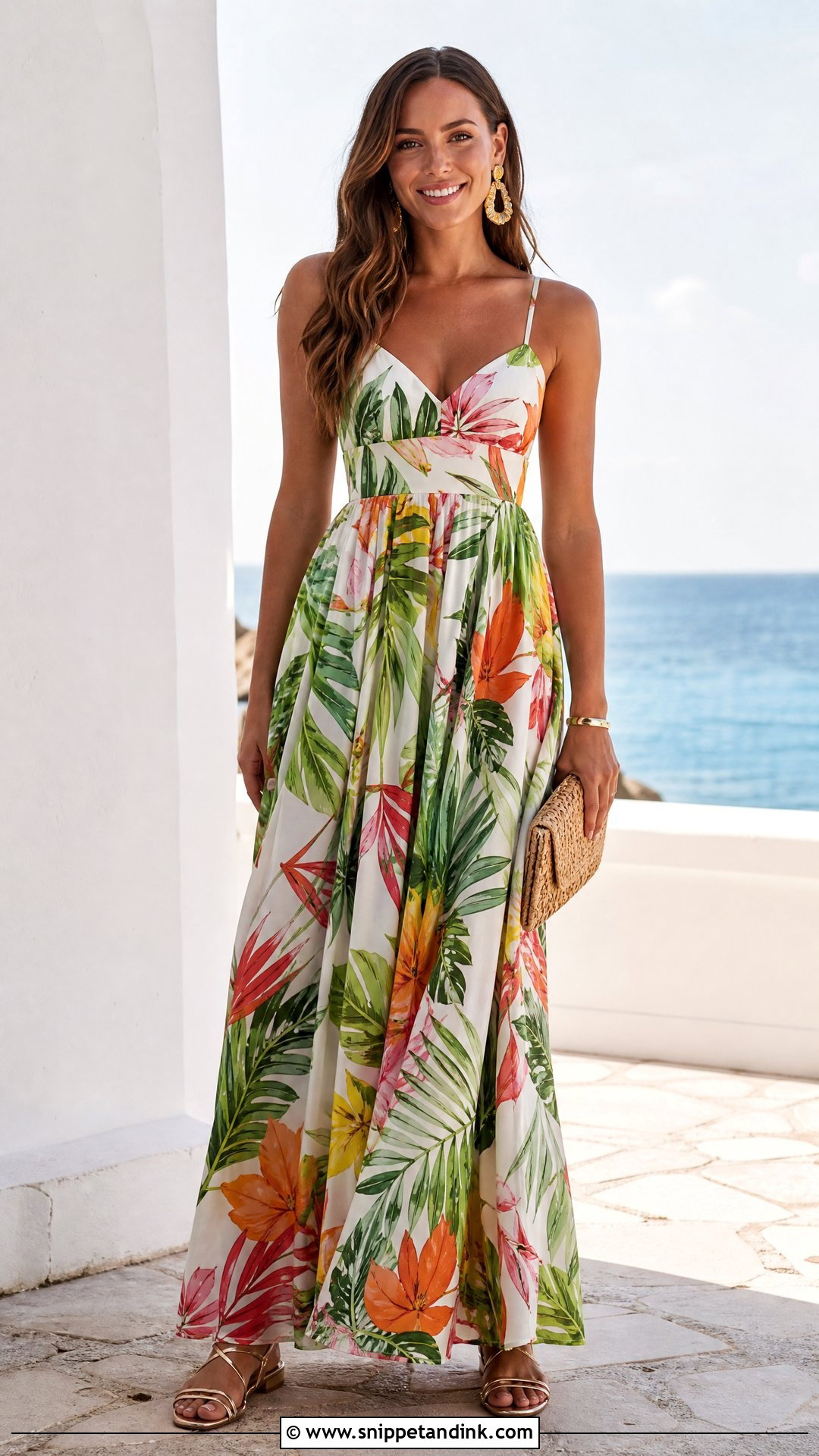 Tropical Maxi Wedding Sundress Outfit - Snippet and Ink - 20 Wedding Sundress Ideas