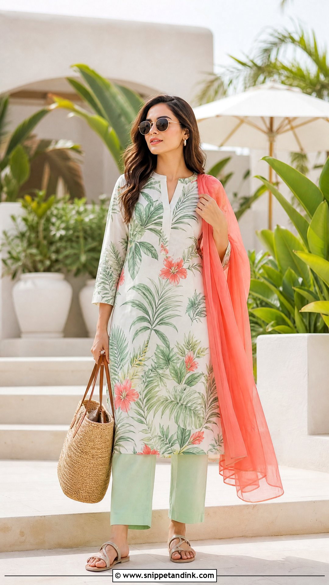 Tropical Printed Summer Salwar Suit - Snippet and Ink - 20 Printed Salwar Suit Ideas