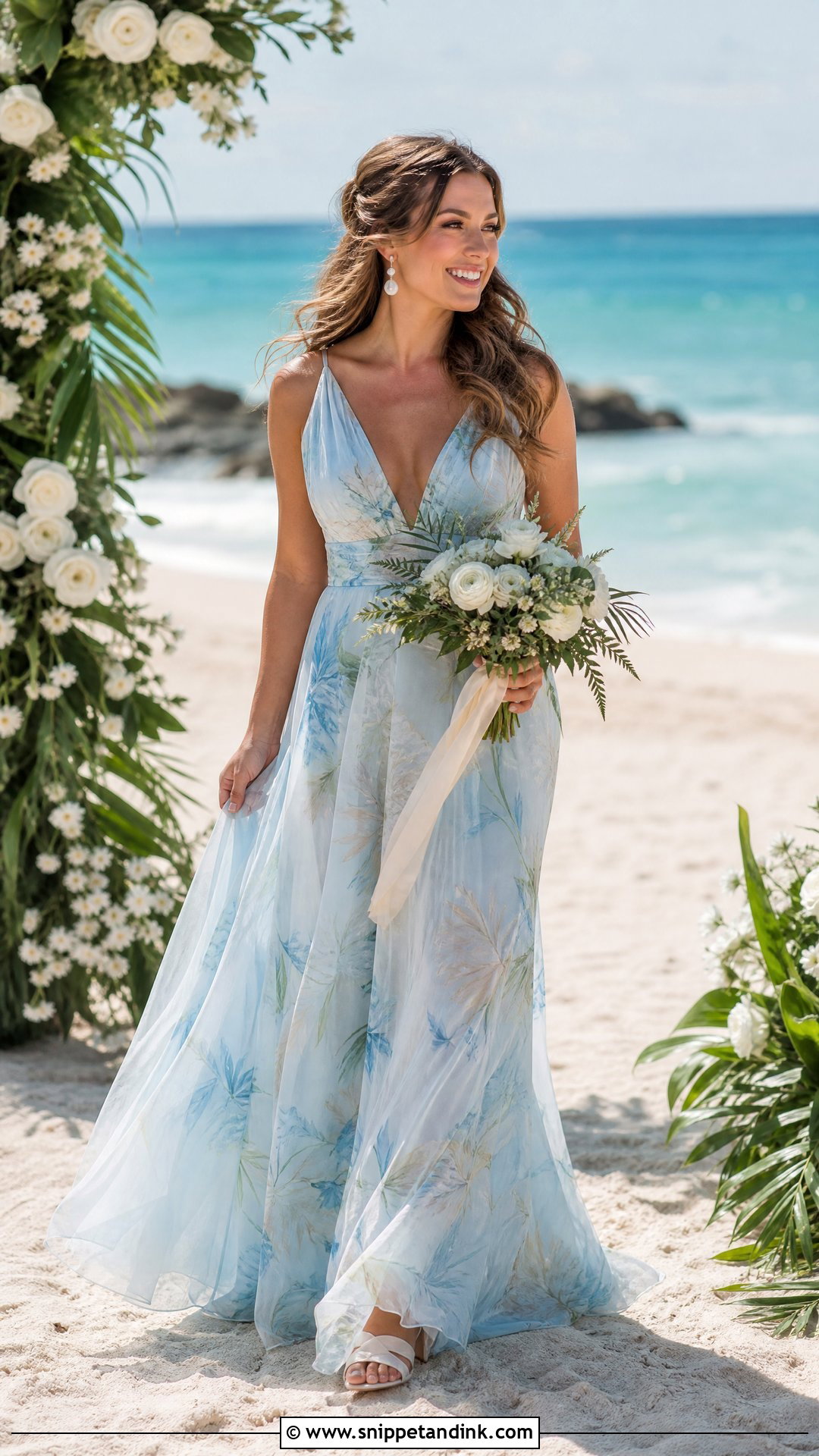Tropical Wedding Dress With Color - Snippet and Ink - 25 Tropical Wedding Dress Ideas
