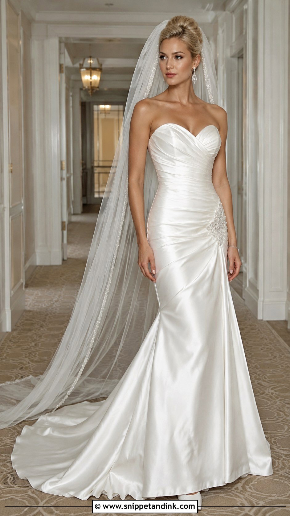 Trumpet Wedding Dress With Chapel Train - Snippet and Ink - 20 2000s Wedding Dresses
