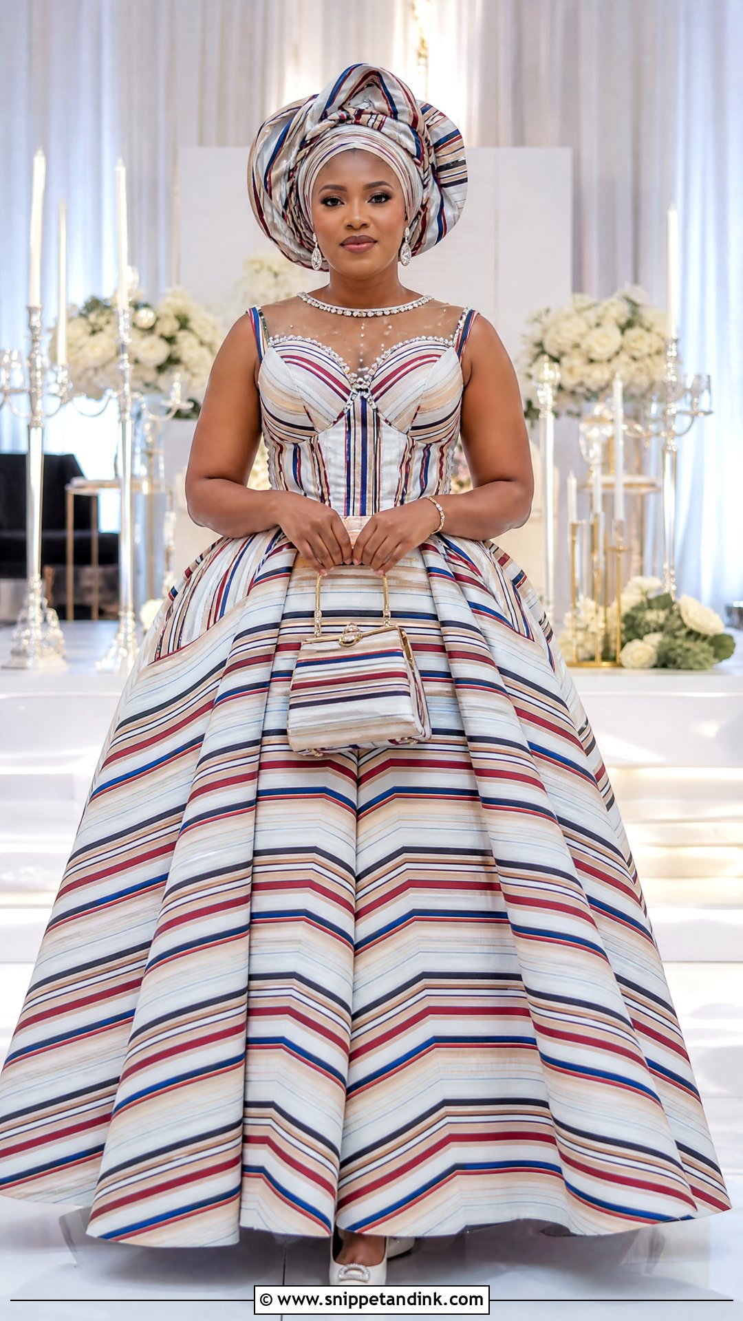 Tshivenda Bridal Ball Gown Outfit - Snippet and Ink - 20 Tshivenda Traditional Attire Ideas