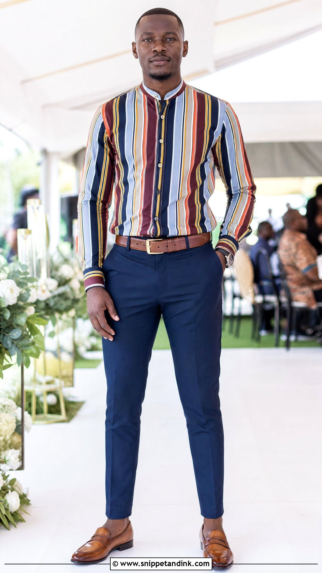 Tshivenda Mens Shirt and Trouser Outfit - Snippet and Ink - 20 Tshivenda Traditional Attire Ideas