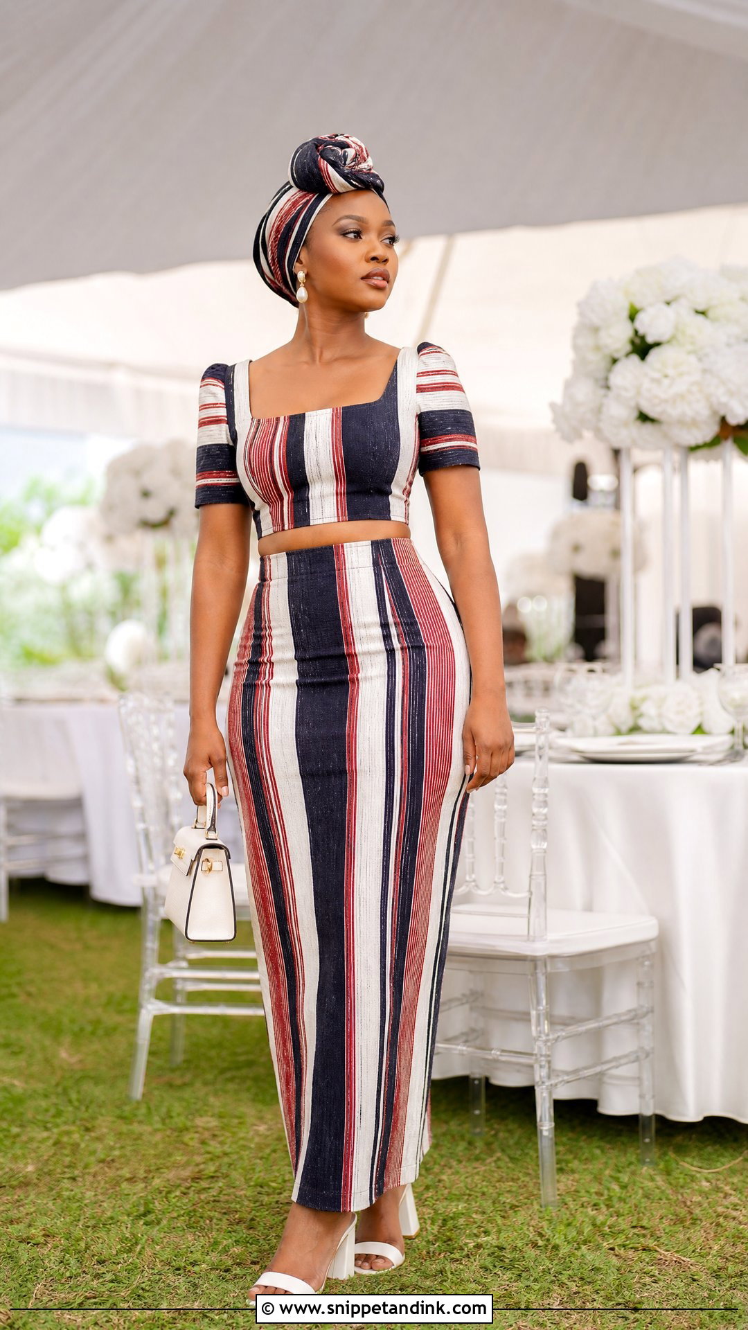 Tshivenda Two Piece Skirt Set Outfit - Snippet and Ink - 20 Tshivenda Traditional Attire Ideas