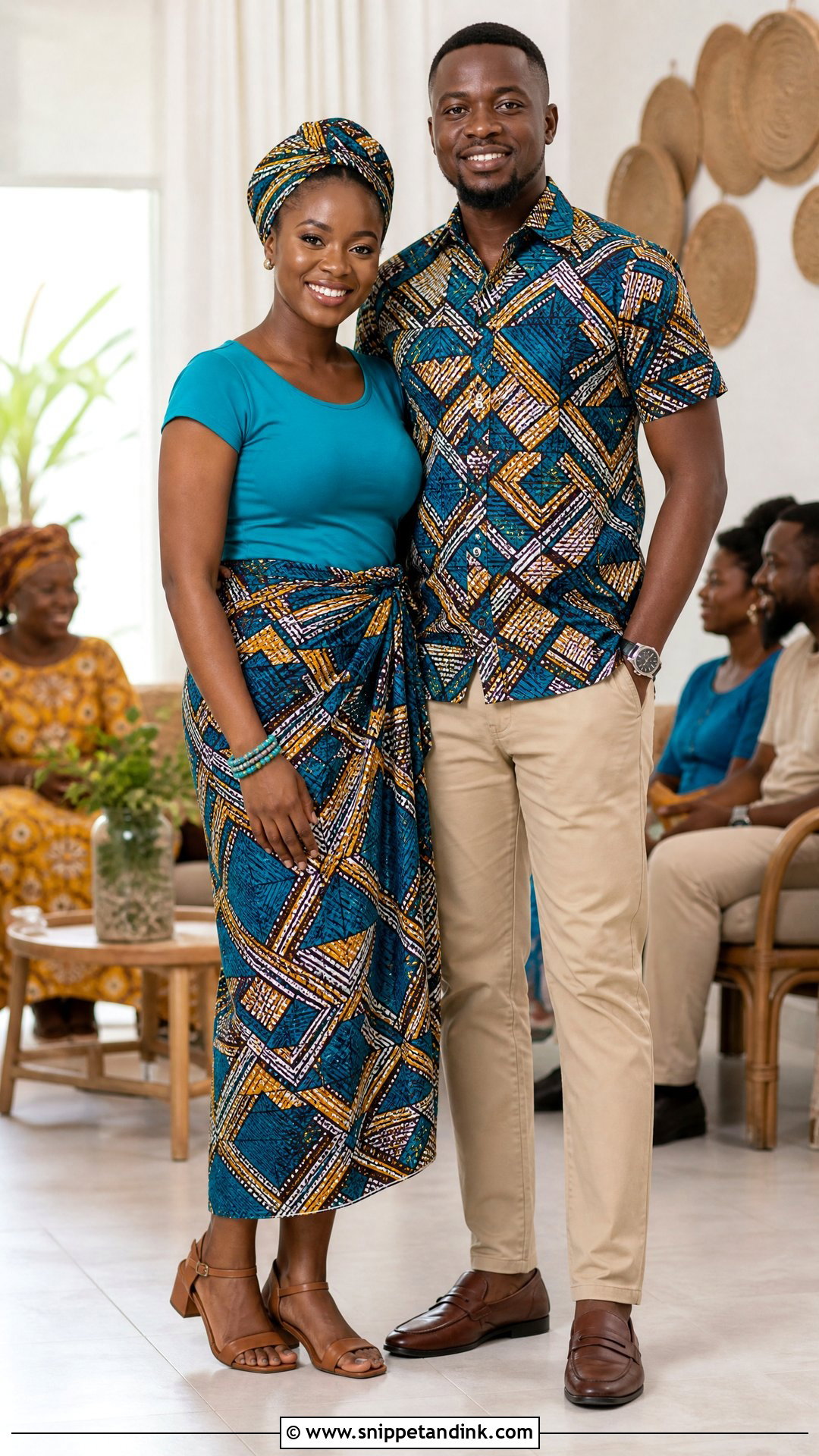 Tsonga Family Celebration Couple Attire - Snippet and Ink - 20 Tsonga Traditional Attire for Couples Ideas
