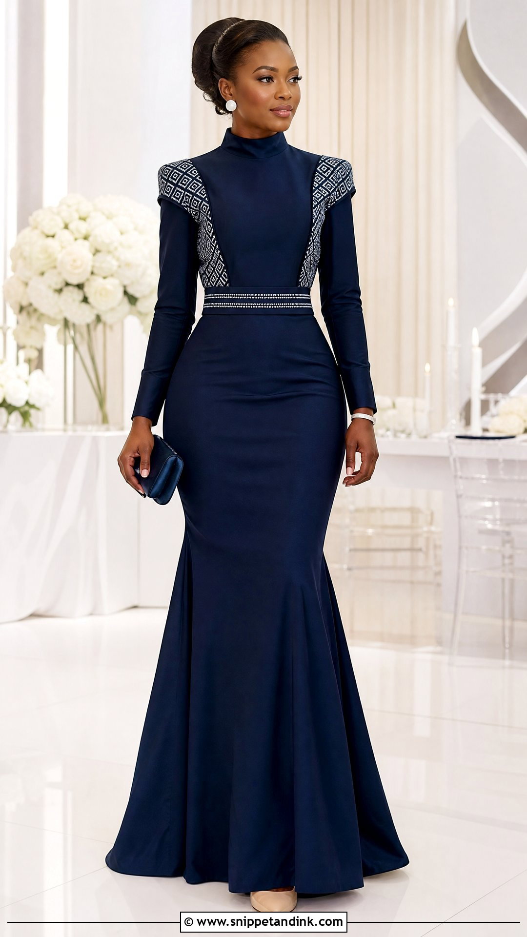Tswana High Neck Wedding Dress - Snippet and Ink - 20 Tswana Wedding Dress Ideas