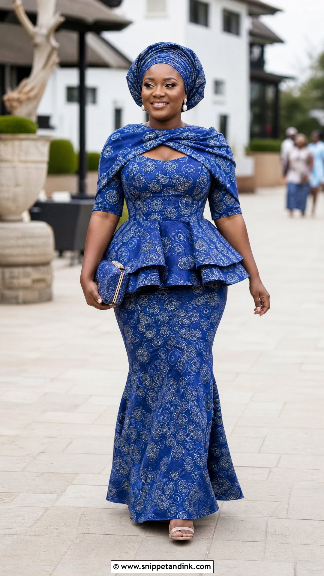 Tswana Peplum Lobola Dress - Snippet and Ink - 20 Traditional Lobola Dresses