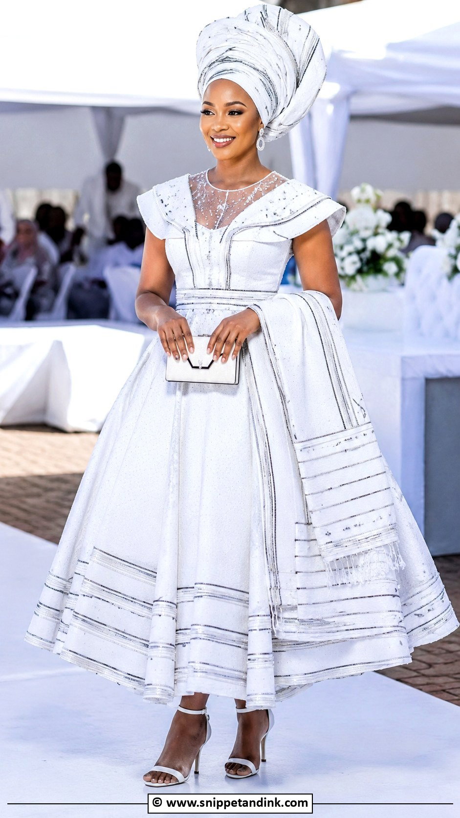 Tswana Wedding Dress With Headwrap - Snippet and Ink - 25 Tswana Traditional Wedding Dresses