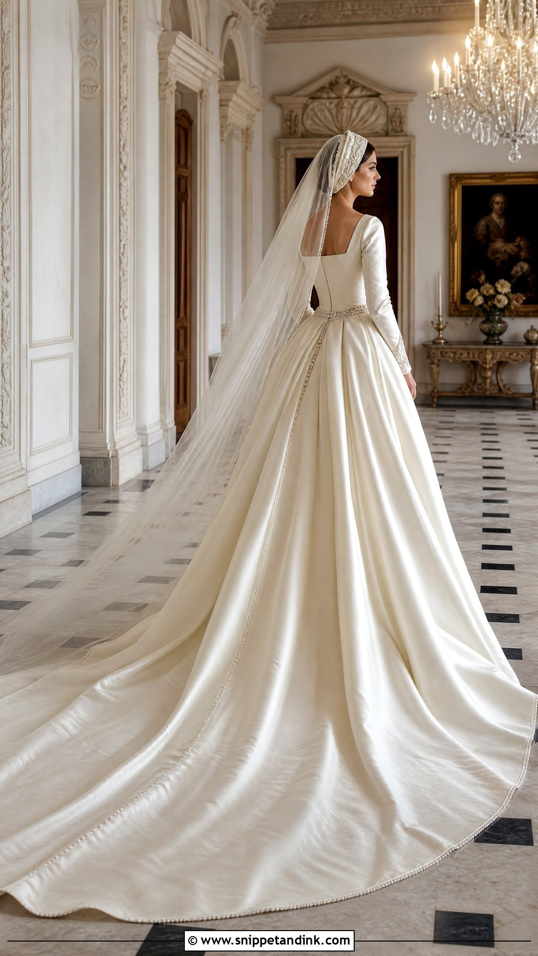 Tudor Wedding Dress With Cathedral Train - Snippet and Ink - 20 Tudor Wedding Dress Ideas