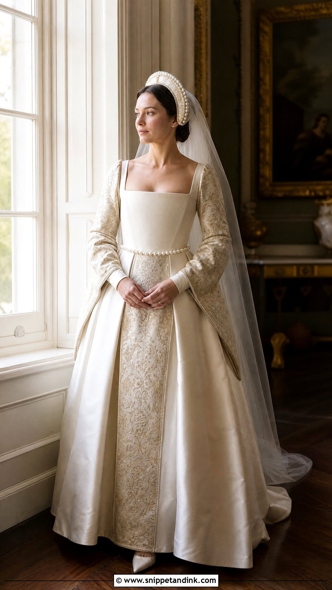 Tudor Wedding Dress With Detachable Sleeves - Snippet and Ink - 20 Tudor Wedding Dress Ideas