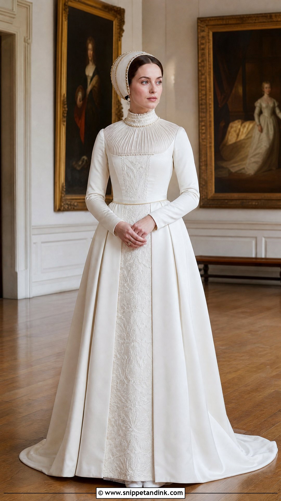 Tudor Wedding Dress With High Neck - Snippet and Ink - 20 Tudor Wedding Dress Ideas