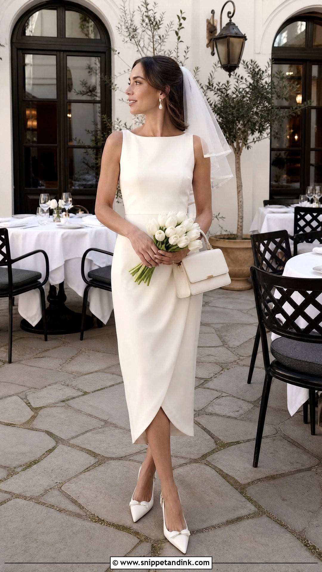 Tulip Midi Wedding Dress - Snippet and Ink - 20 Tulip Wedding Dress Ideas