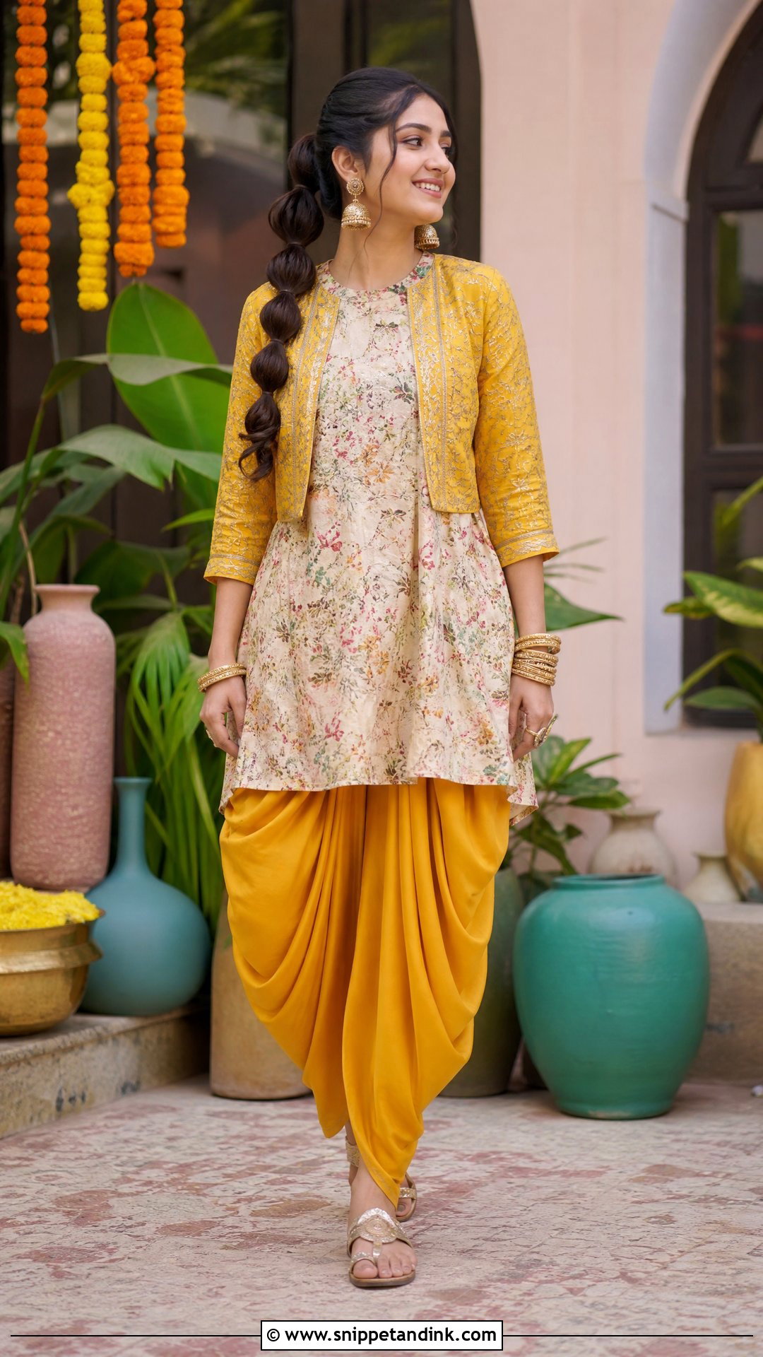 Tulip Pants and Kurti for Haldi Ceremony - Snippet and Ink - 20 Haldi Ceremony Outfit for Sister Ideas