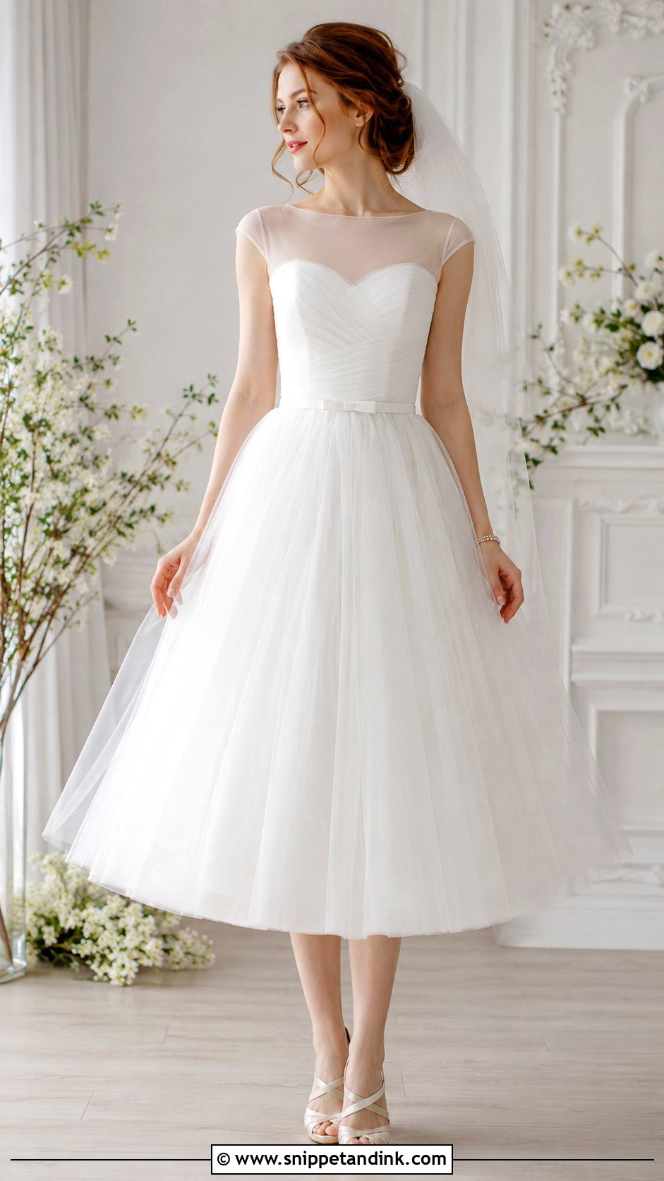 Tulle 50s Wedding Dress - Snippet and Ink - 30 50s Wedding Dress Ideas