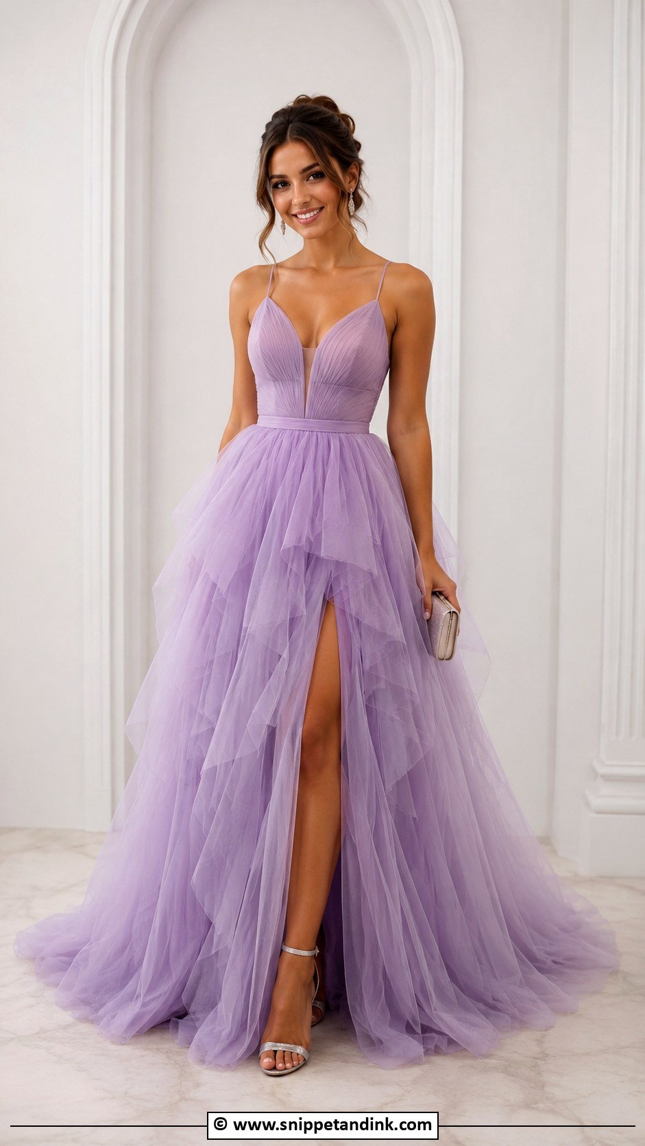Tulle A Line Gown - Snippet and Ink - 25 A Line Gown Styles