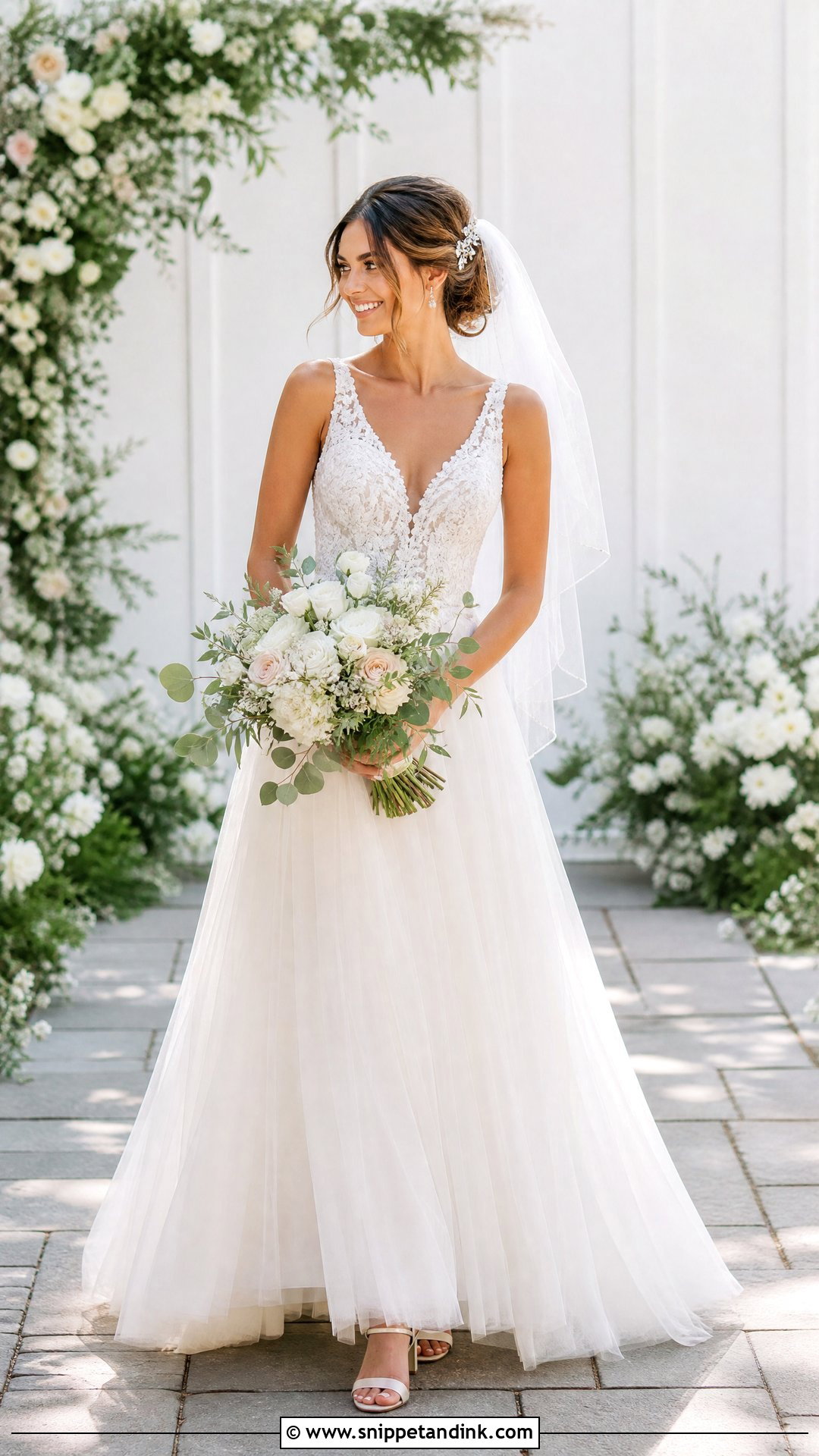 Tulle A Line Wedding Dress - Snippet and Ink - 25 Tulle Wedding Gown Ideas