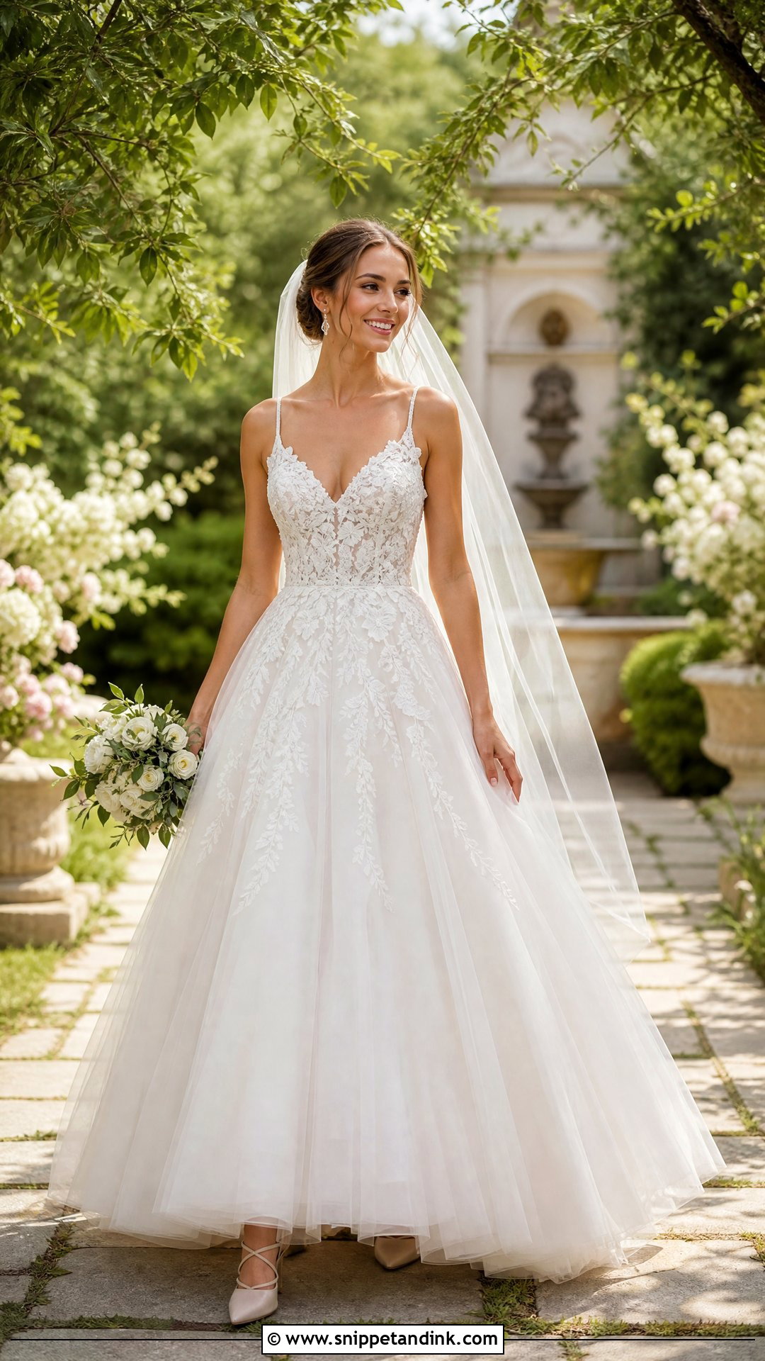 Tulle A Line Wedding Dress - Snippet and Ink - 25 Vintage Timeless Wedding Dress Ideas