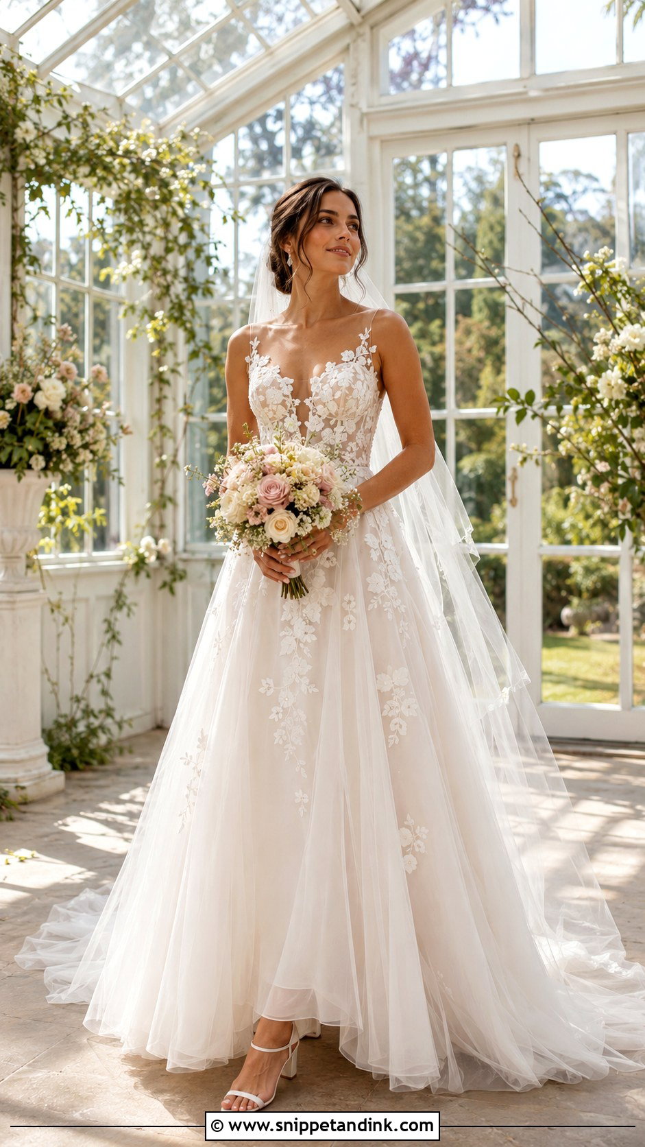 Tulle A Line Wedding Dress - Snippet and Ink - 20 A Frame Wedding Dresses