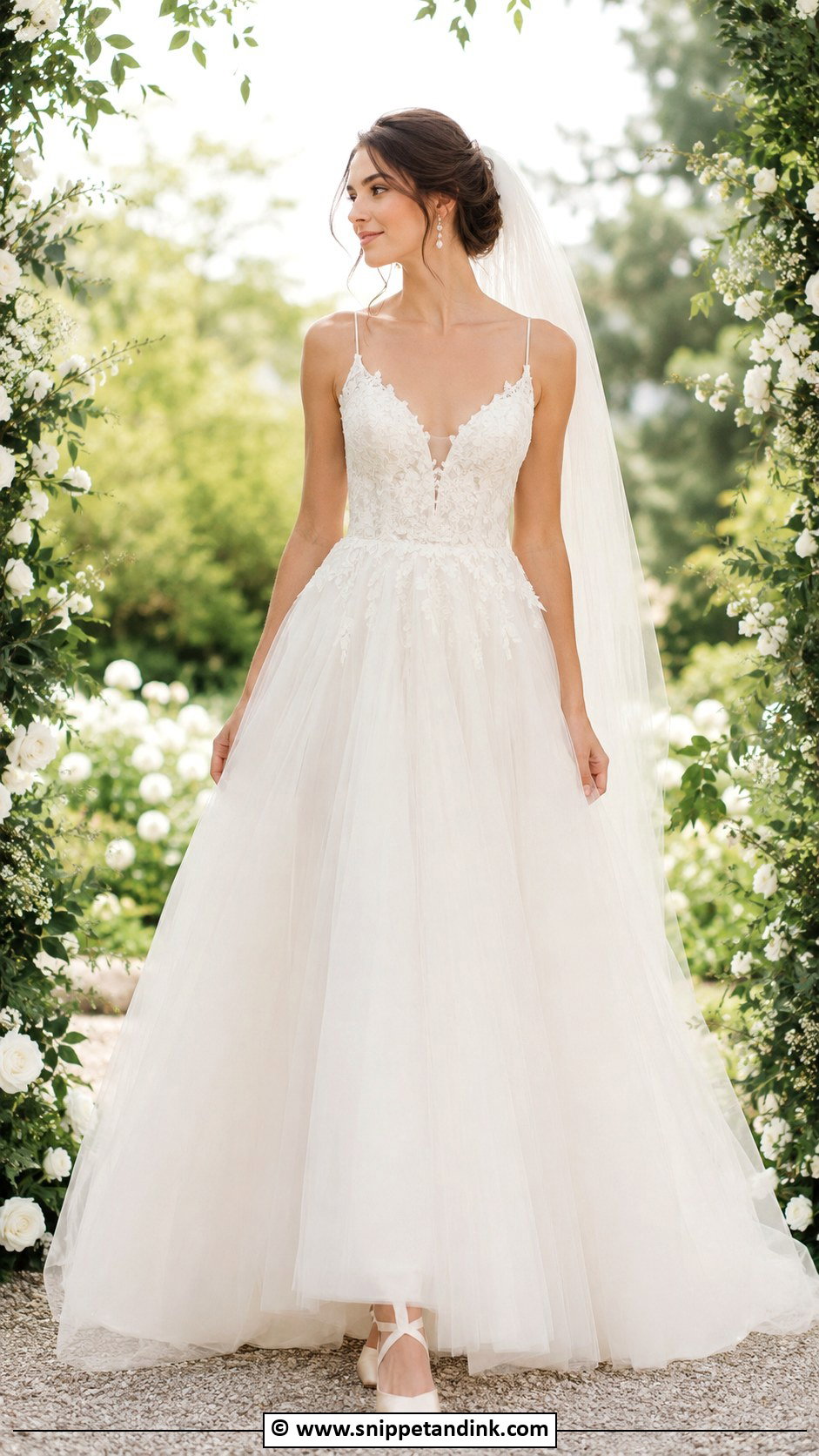Tulle A Line Wedding Dress - Snippet and Ink - 30 Chic Wedding Dress Ideas