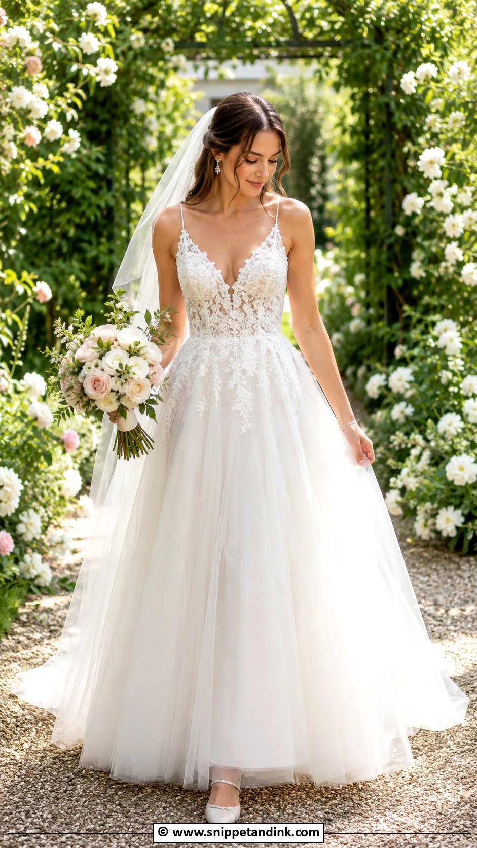 Tulle A Line Wedding Dress - Snippet and Ink - 30 Classy Timeless Wedding Dress Ideas