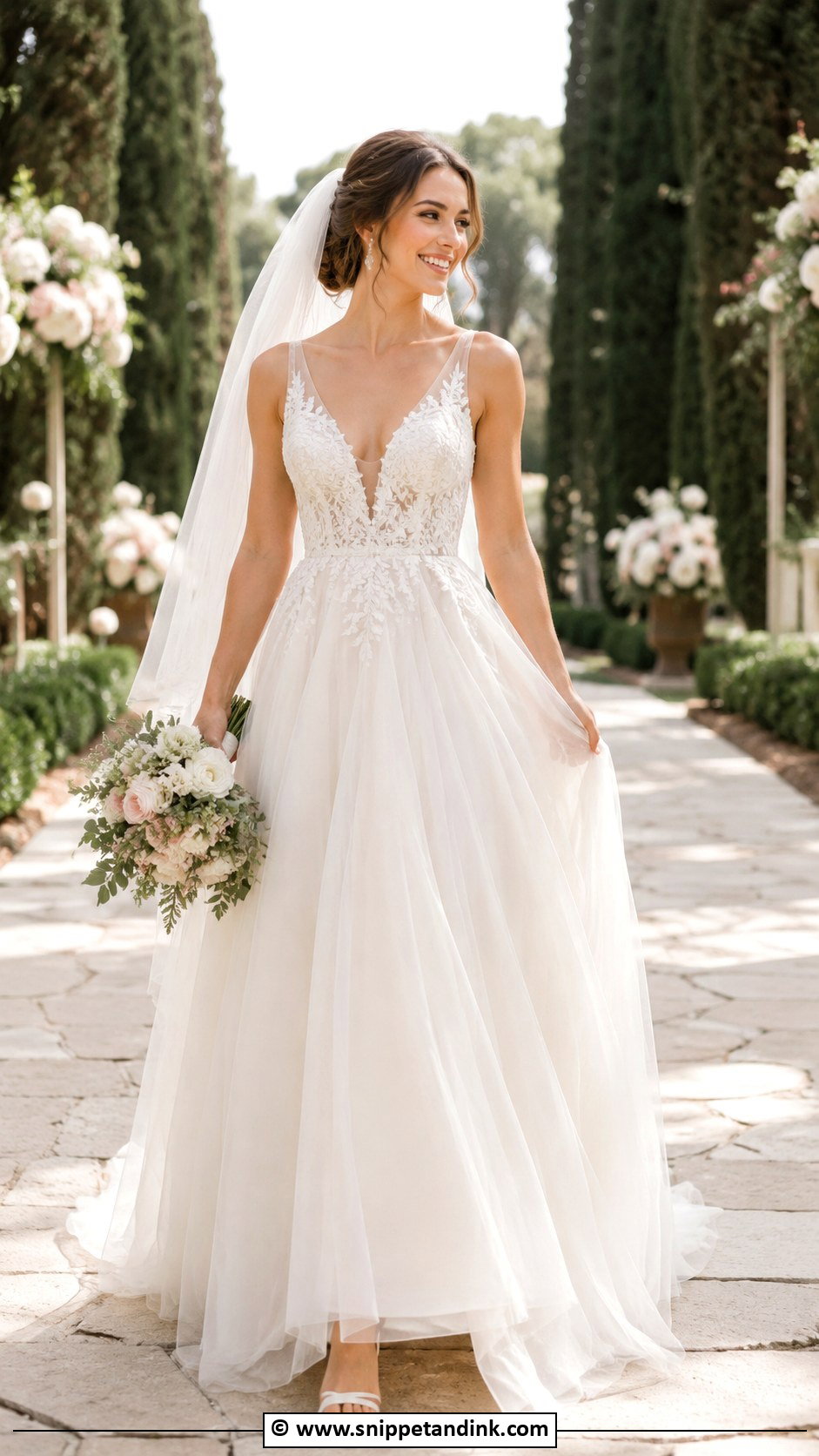 Tulle A Line Wedding Dress - Snippet and Ink - 30 2026 Wedding Dress Ideas