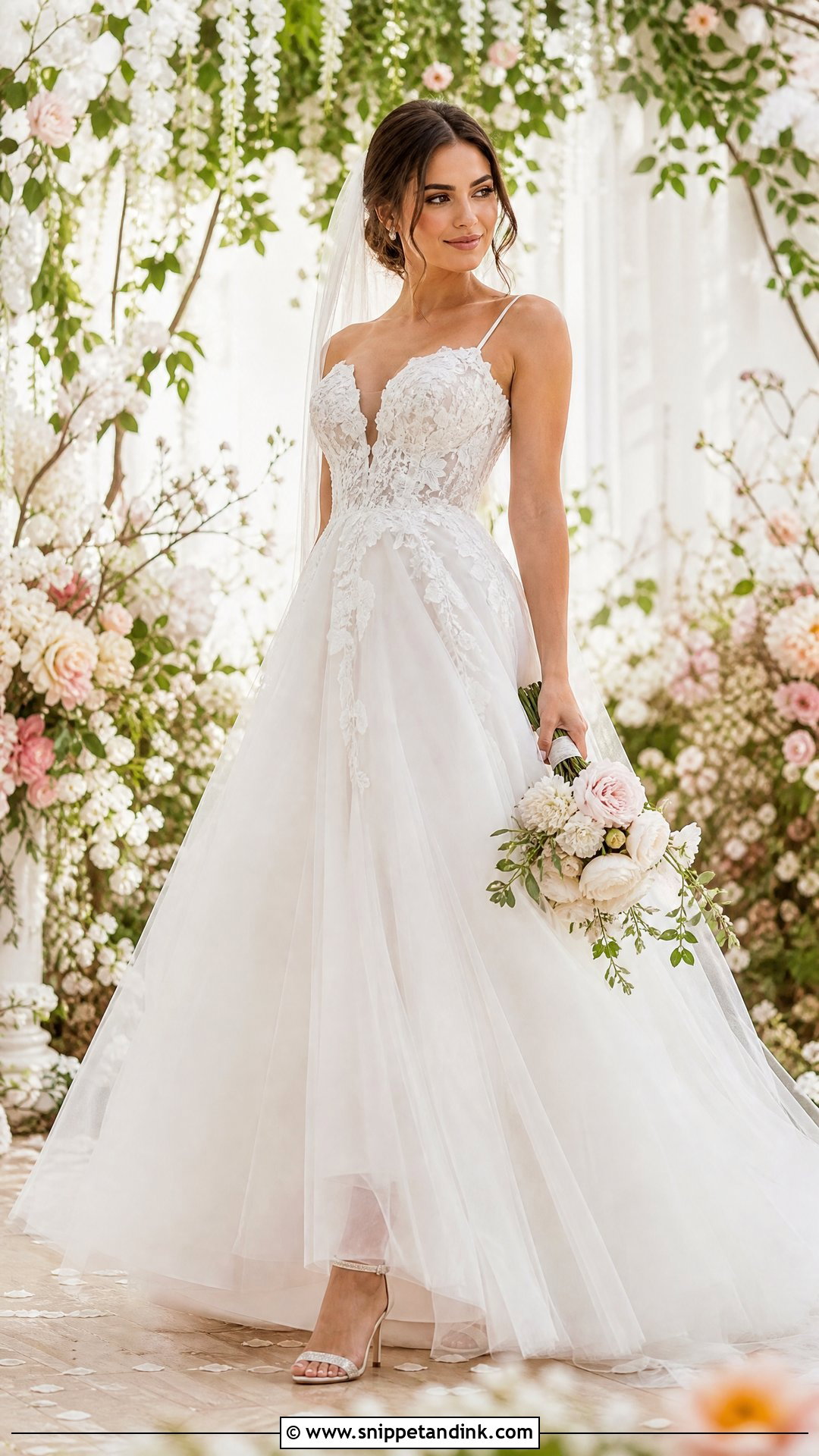 Tulle A Line Wedding Gown - Snippet and Ink - 25 Elegant Wedding Gown Ideas