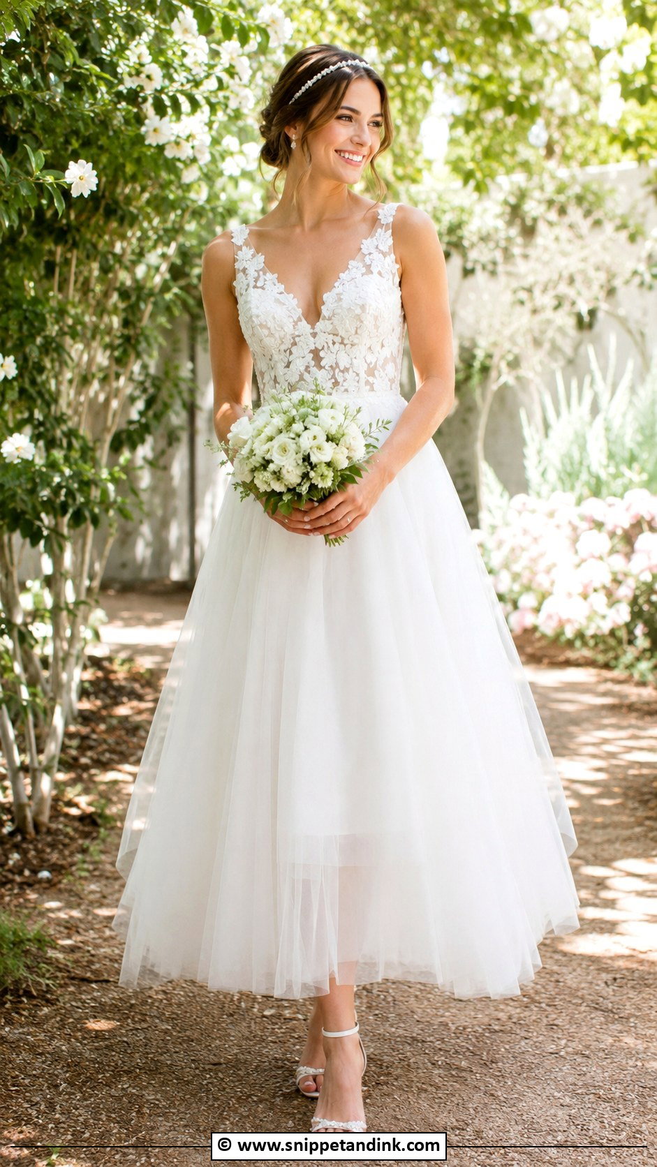 Tulle Ankle Length Wedding Dress - Snippet and Ink - 30 Ankle Length Wedding Dress Ideas