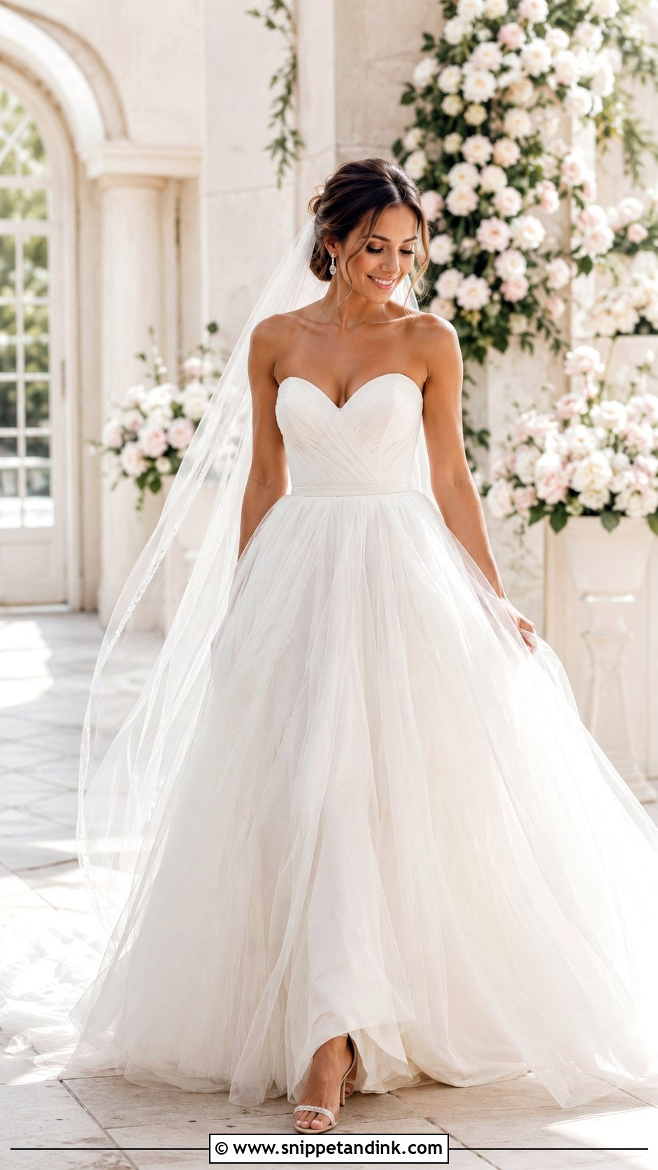 Tulle Ball Gown Bridal Outfit - Snippet and Ink - 30 Bridal Wear Ideas