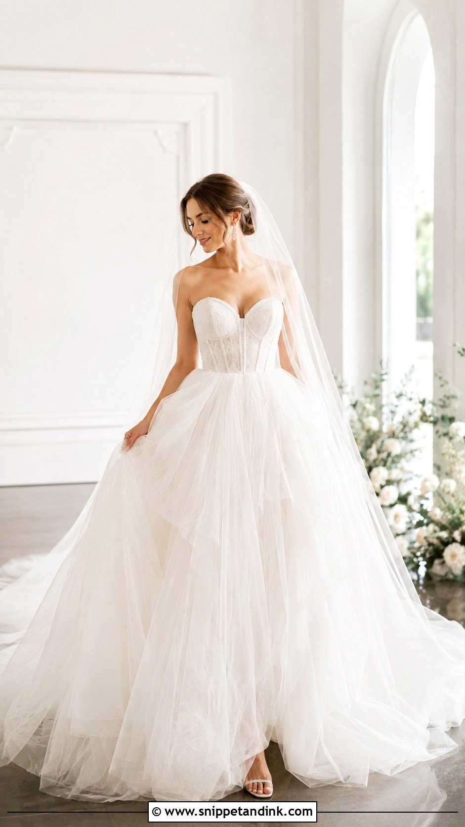 Tulle Ball Gown Cathedral Wedding Dress - Snippet and Ink - 30 Cathedral Wedding Dress Ideas