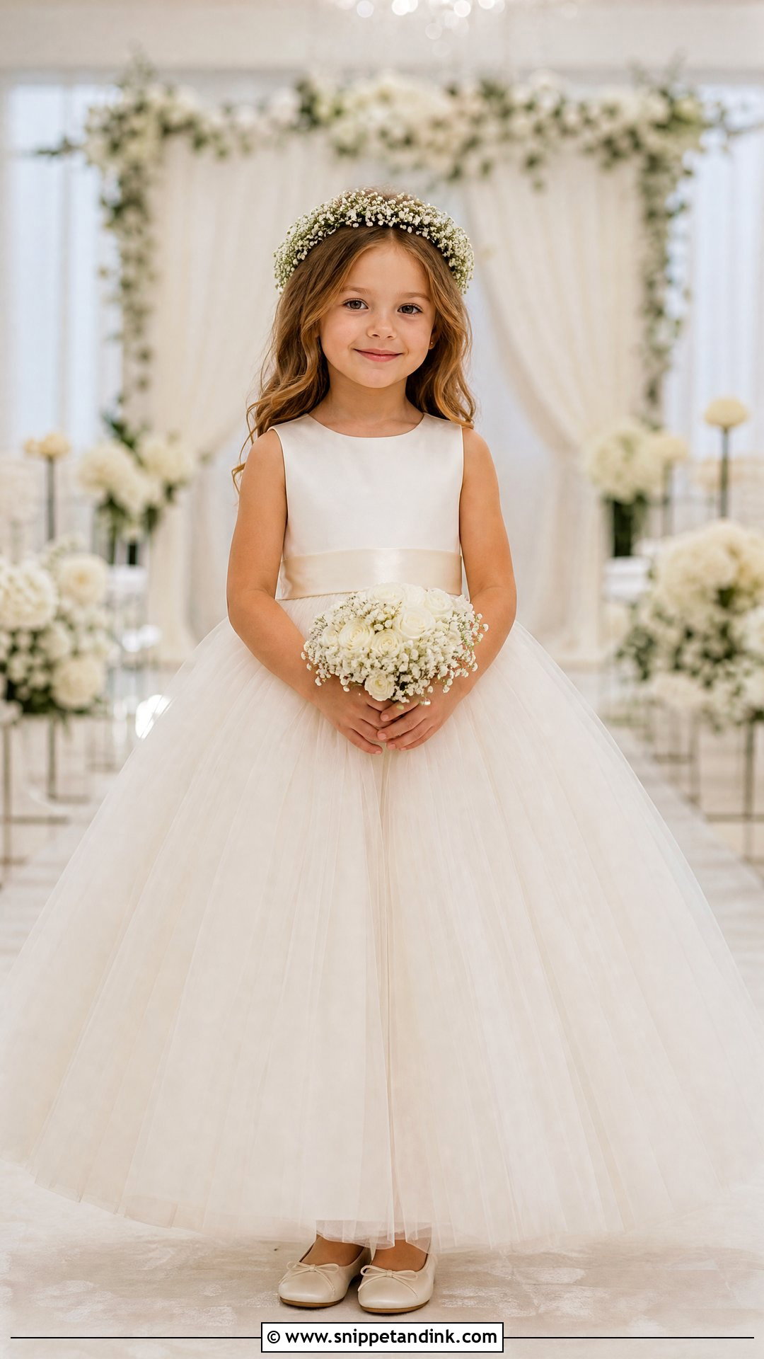 Tulle Ball Gown Flower Girl Dress - Snippet and Ink - 25 Flowergirls Wedding Dresses